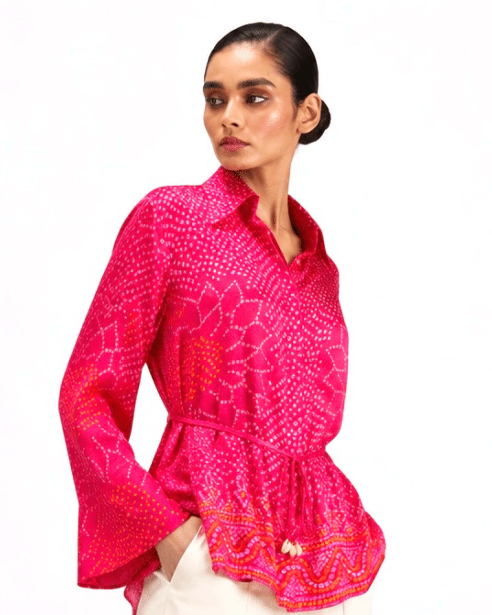 Shirt Bandhej - Pink - Mayura Kumar