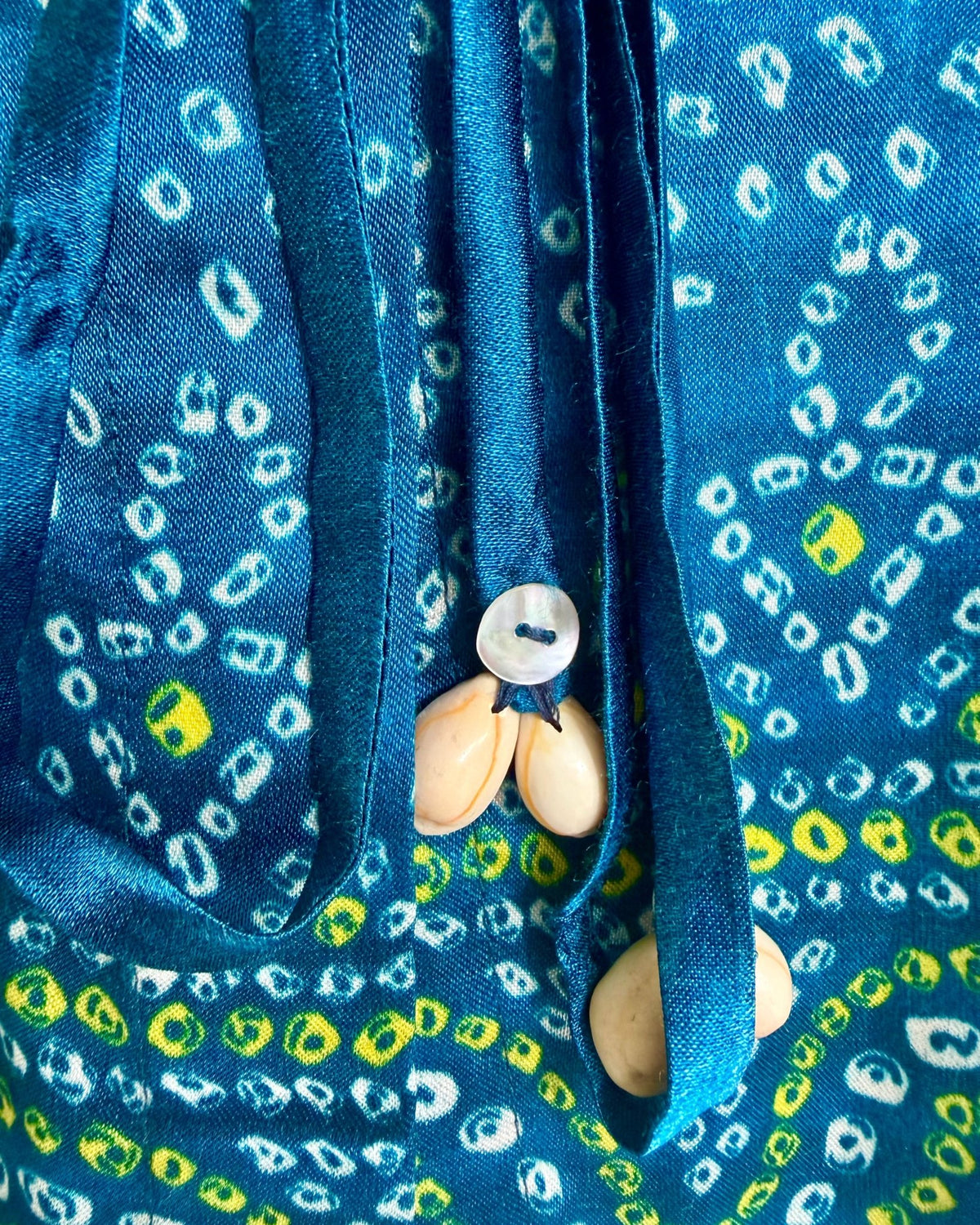 Shirt Kimono Bandhej - Teal Blue - Mayura Kumar