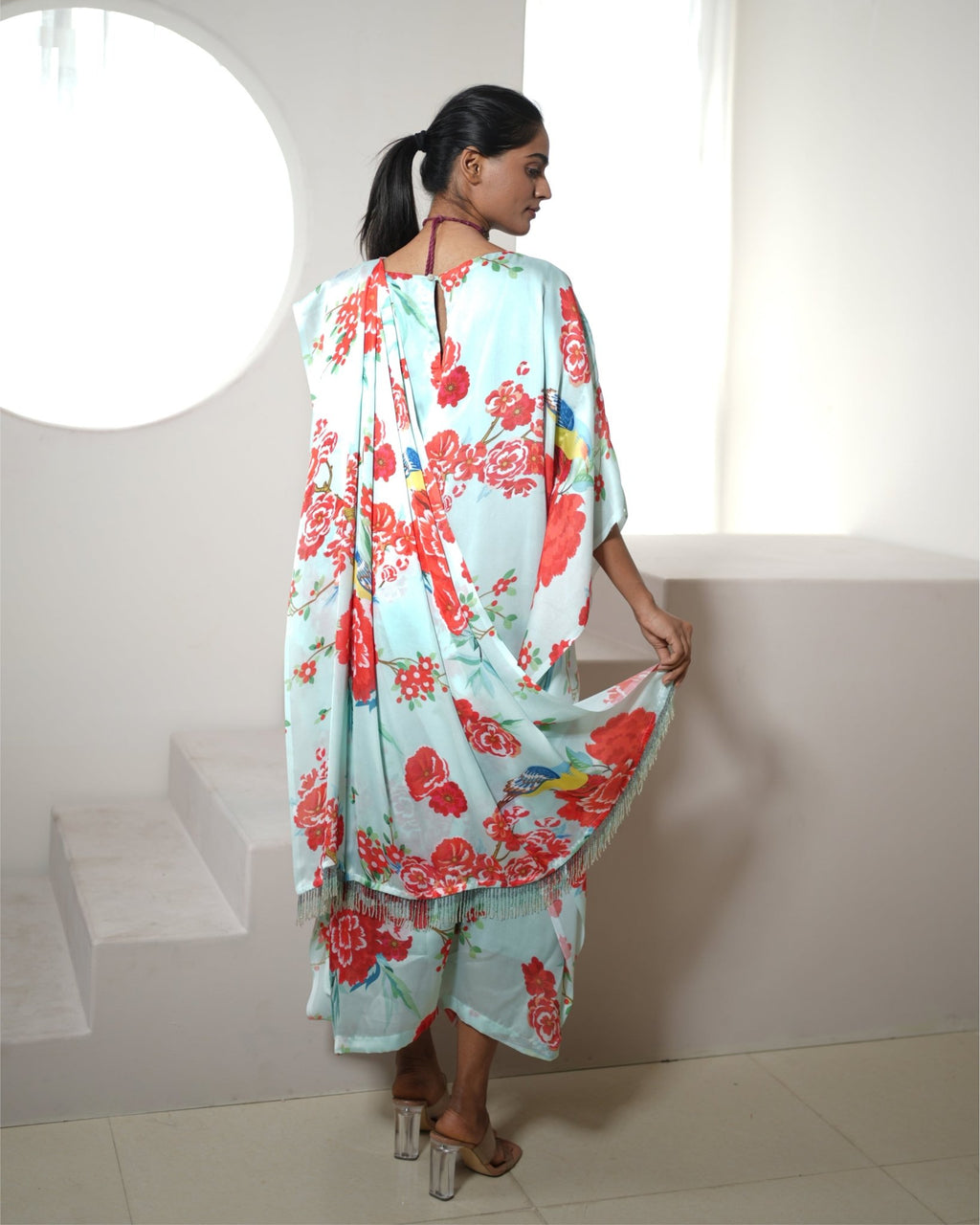 Dress Floral - Powder Blue / Multicolours - Mayura Kumar