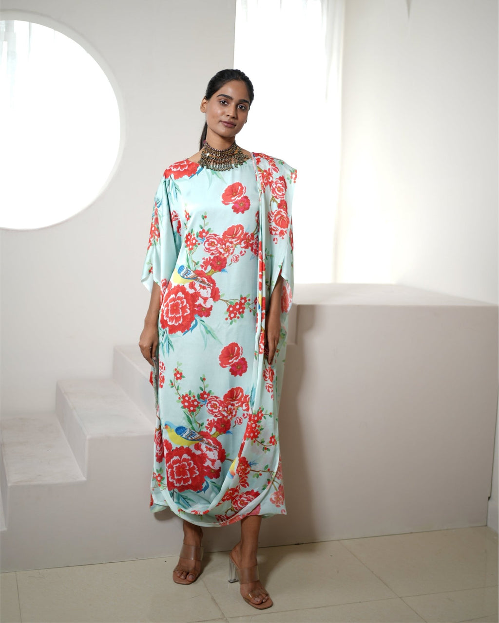 Dress Floral - Powder Blue / Multicolours - Mayura Kumar