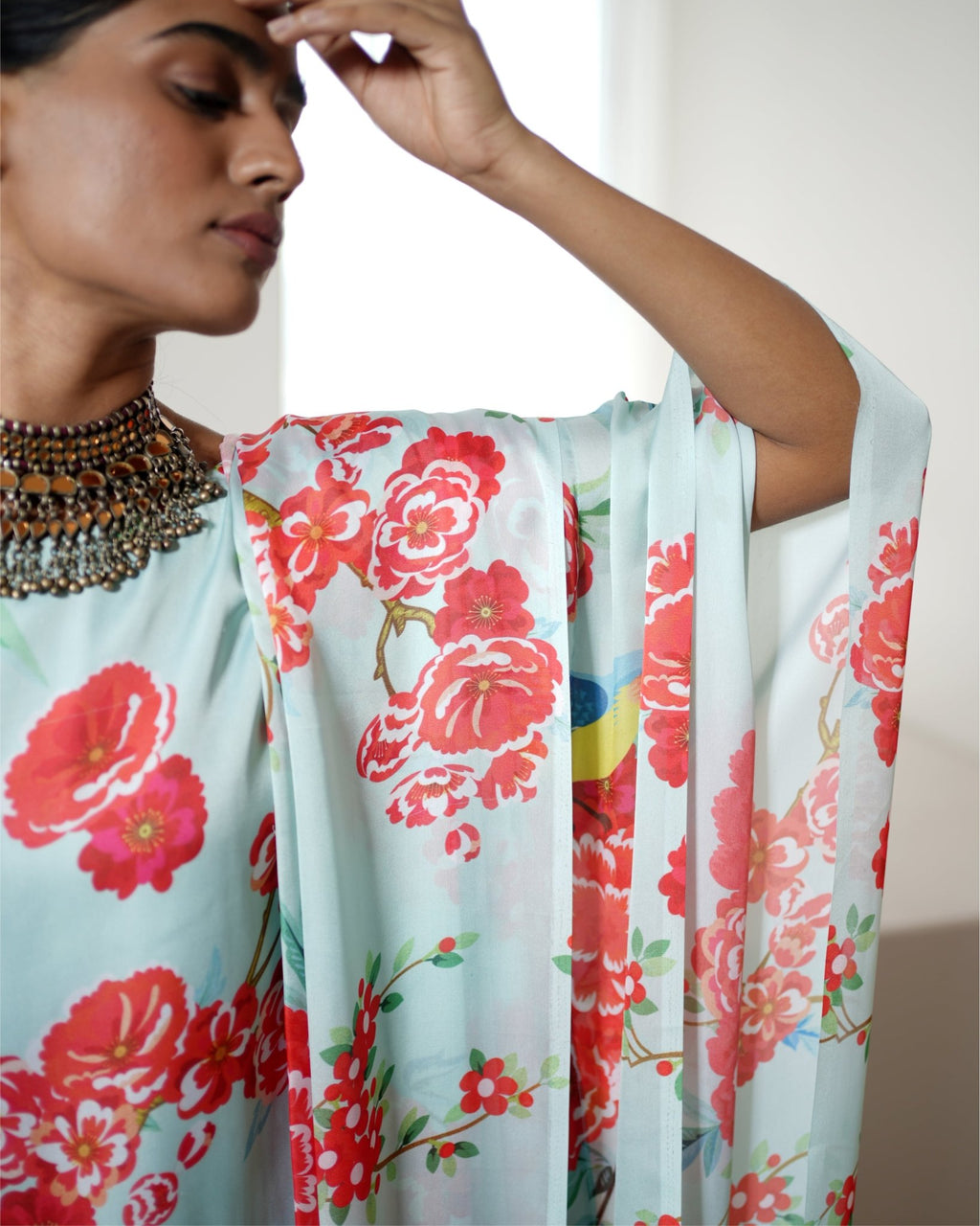 Dress Floral - Powder Blue / Multicolours - Mayura Kumar