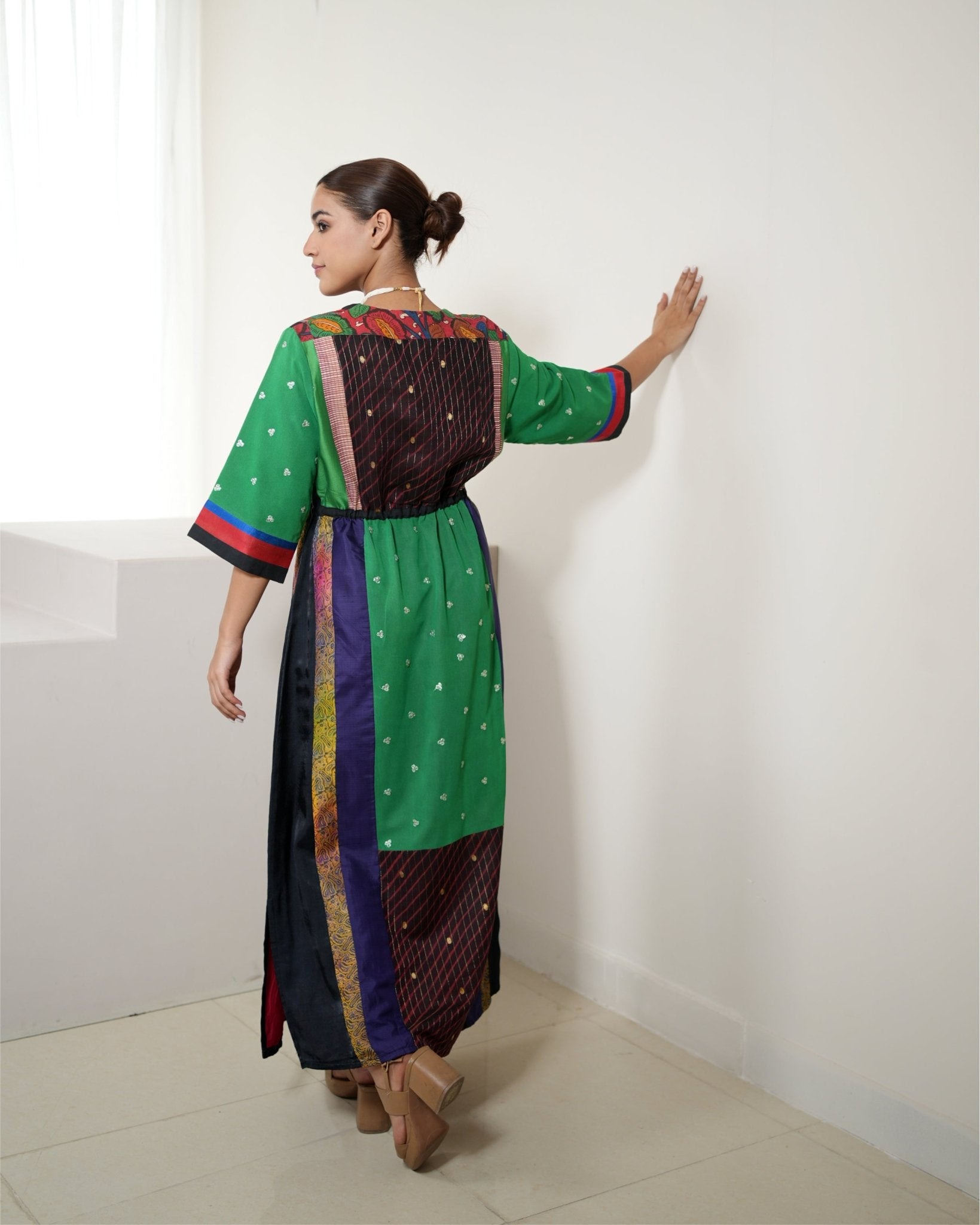 Kaftan Banarasi - Green / Red / Multicolours - Mayura Kumar