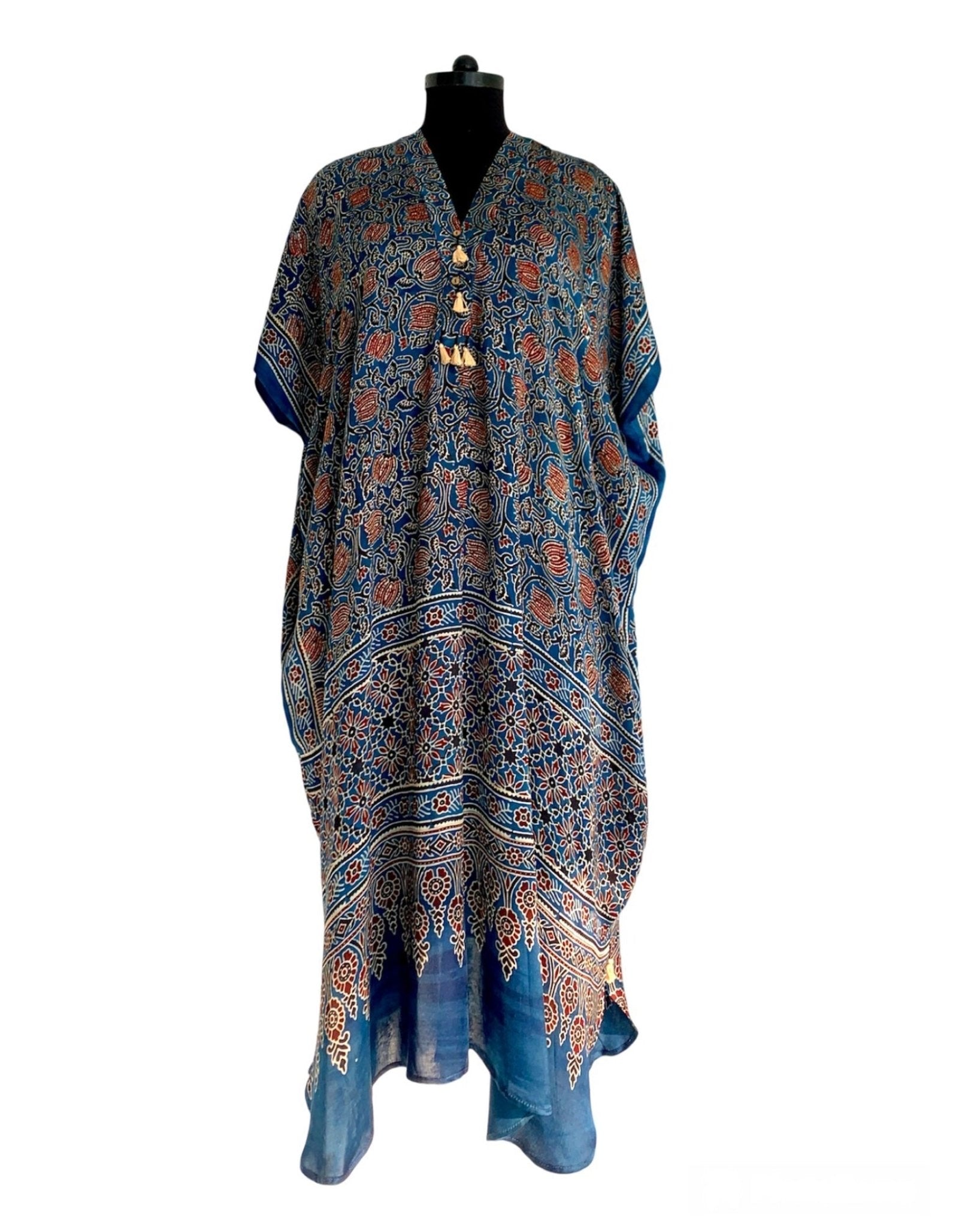 Kaftan - Indigo / Red / White - Mayura Kumar