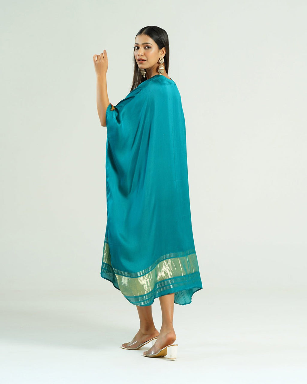 Kaftan Kutch - Aquamarine/ Gold - Mayura Kumar