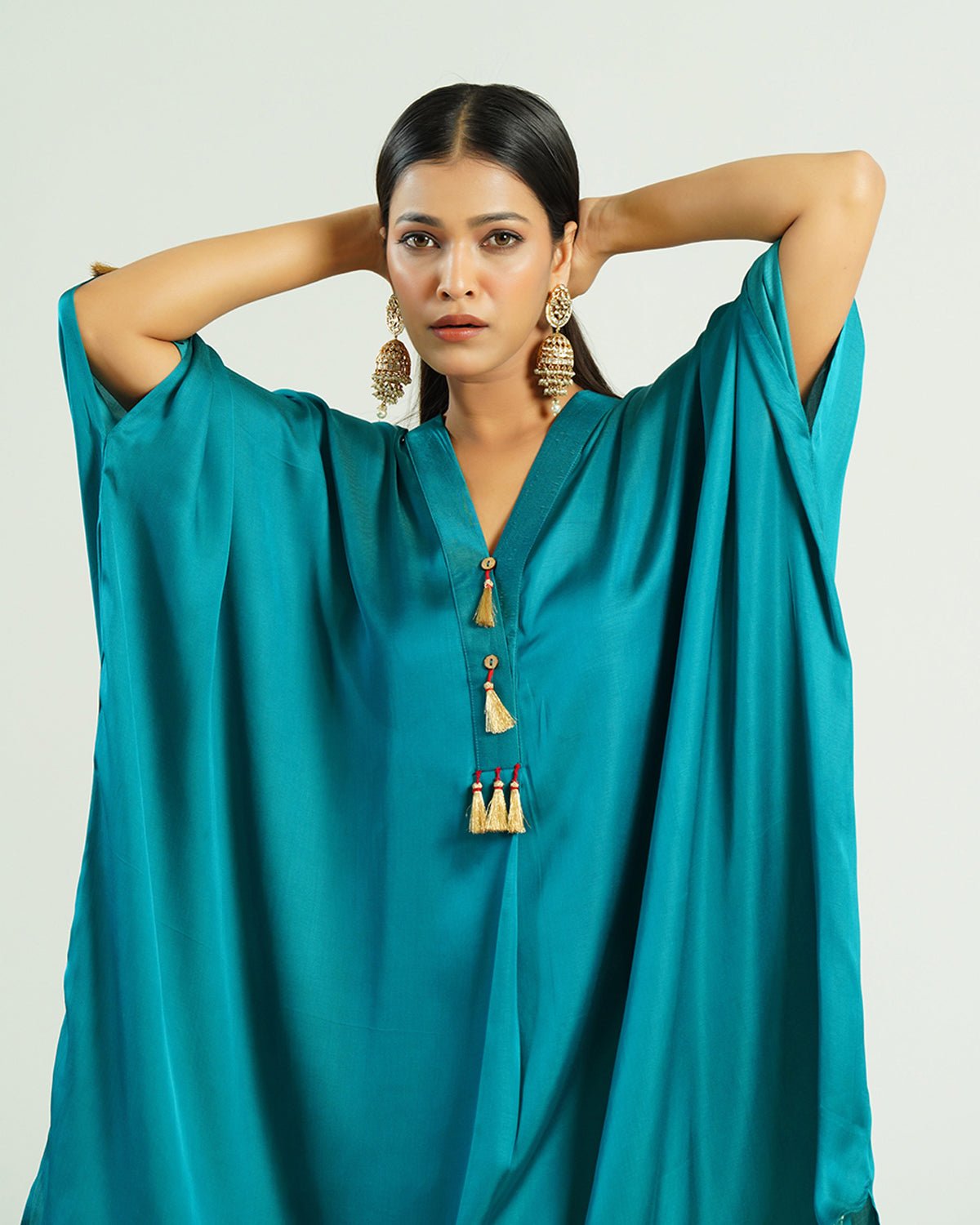 Kaftan Kutch - Aquamarine/ Gold - Mayura Kumar