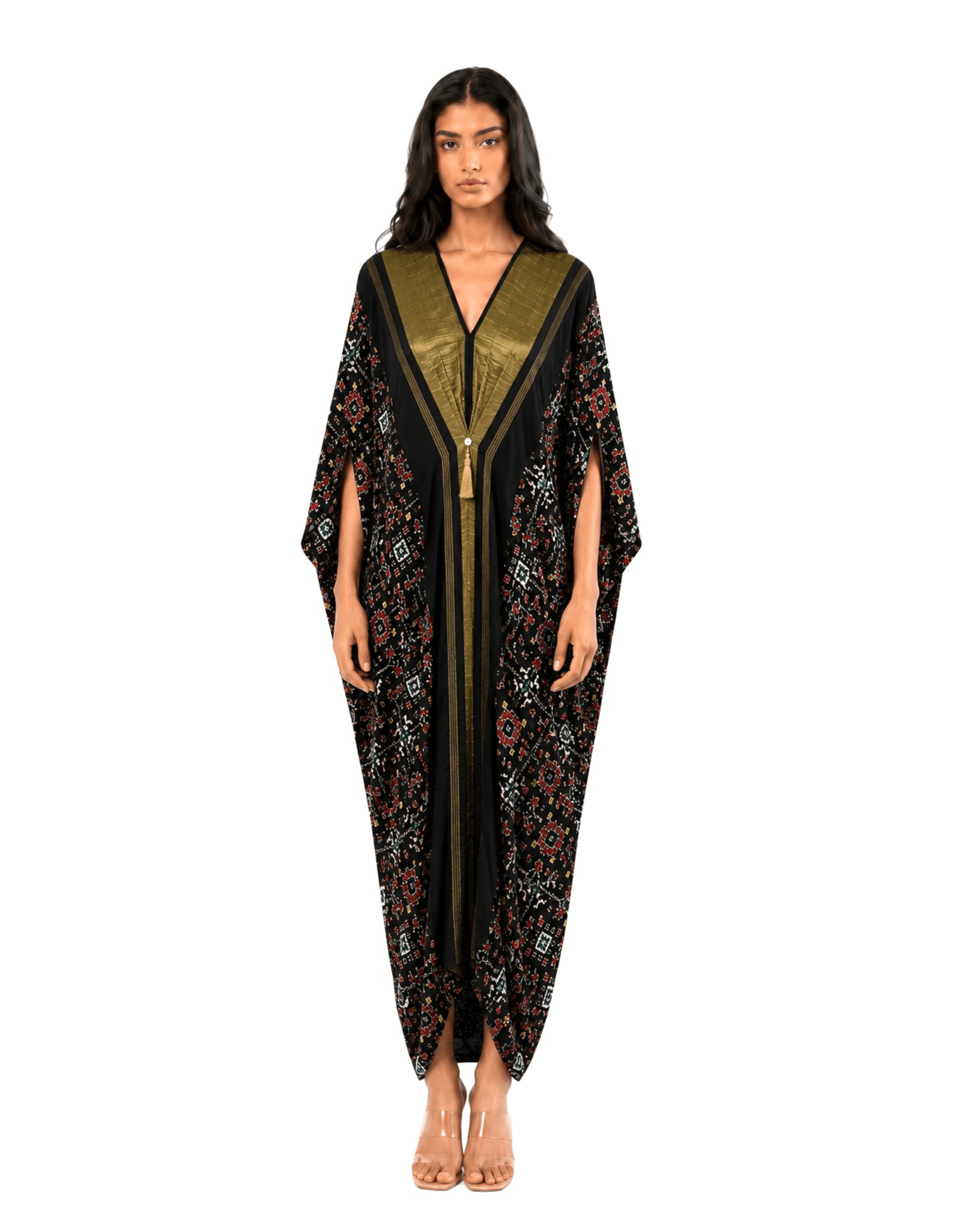 Kaftan Patola - Black /Gold - Mayura Kumar