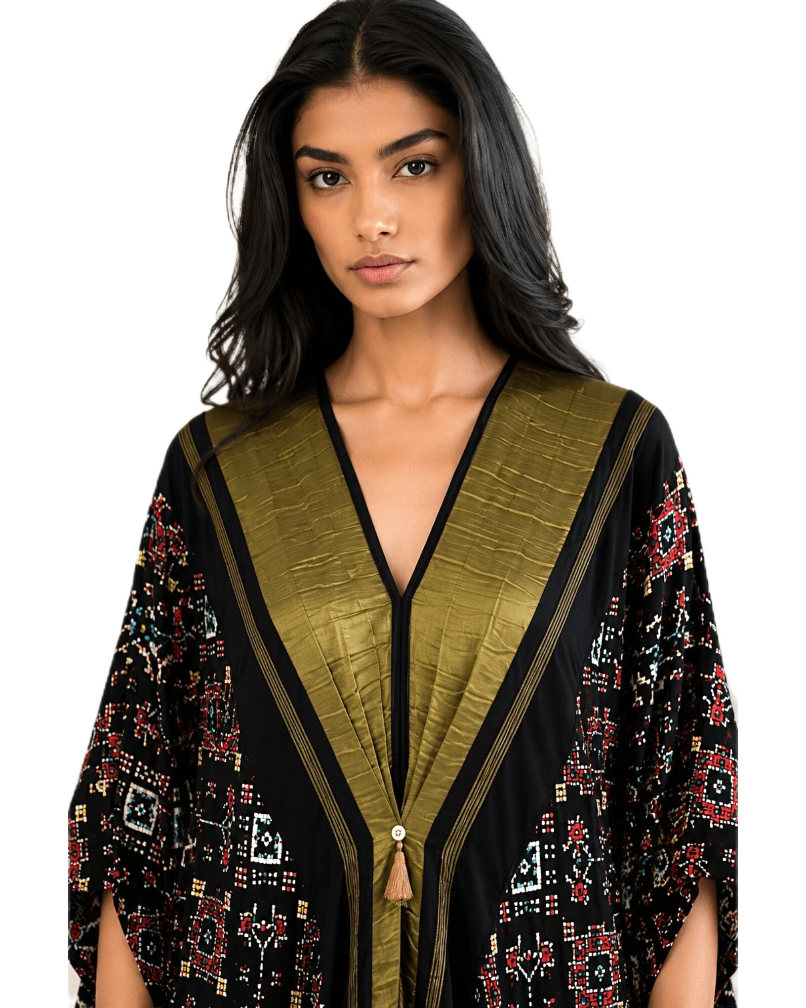 Kaftan Patola - Black /Gold - Mayura Kumar