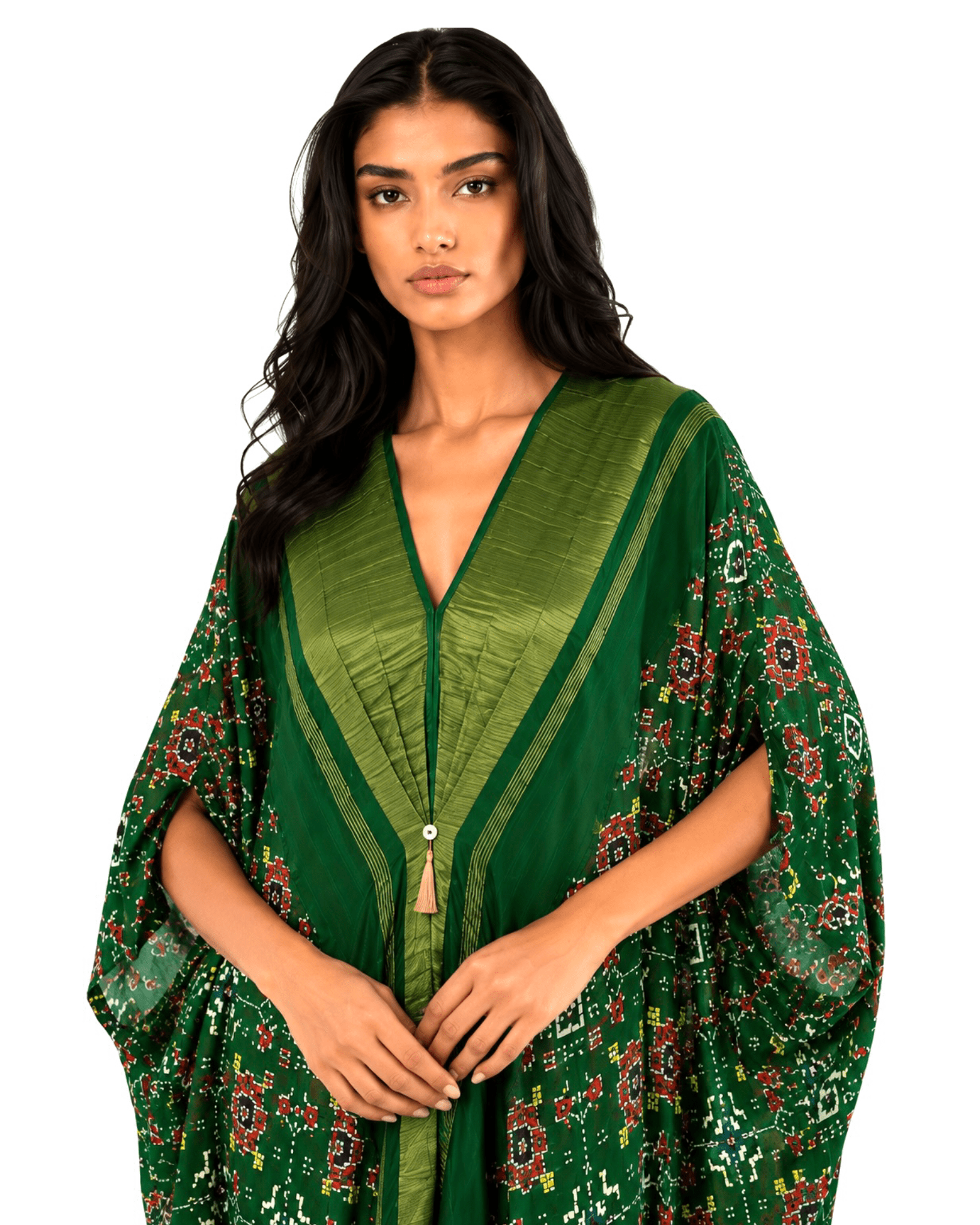 Kaftan Patola - Dark Green /Gold - Mayura Kumar