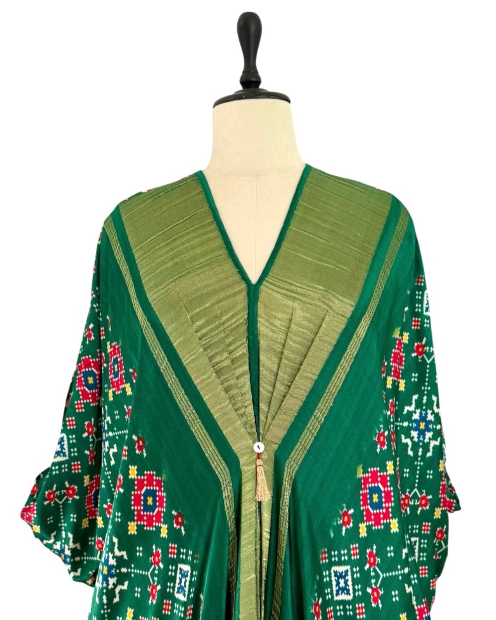 Kaftan Patola - Dark Green /Gold - Mayura Kumar