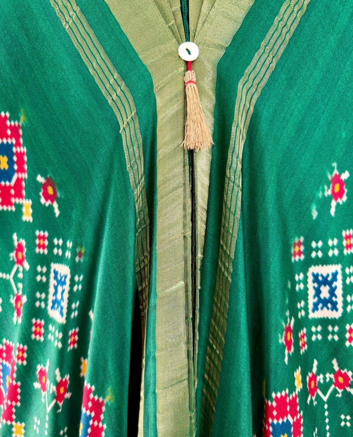 Kaftan Patola - Dark Green /Gold - Mayura Kumar