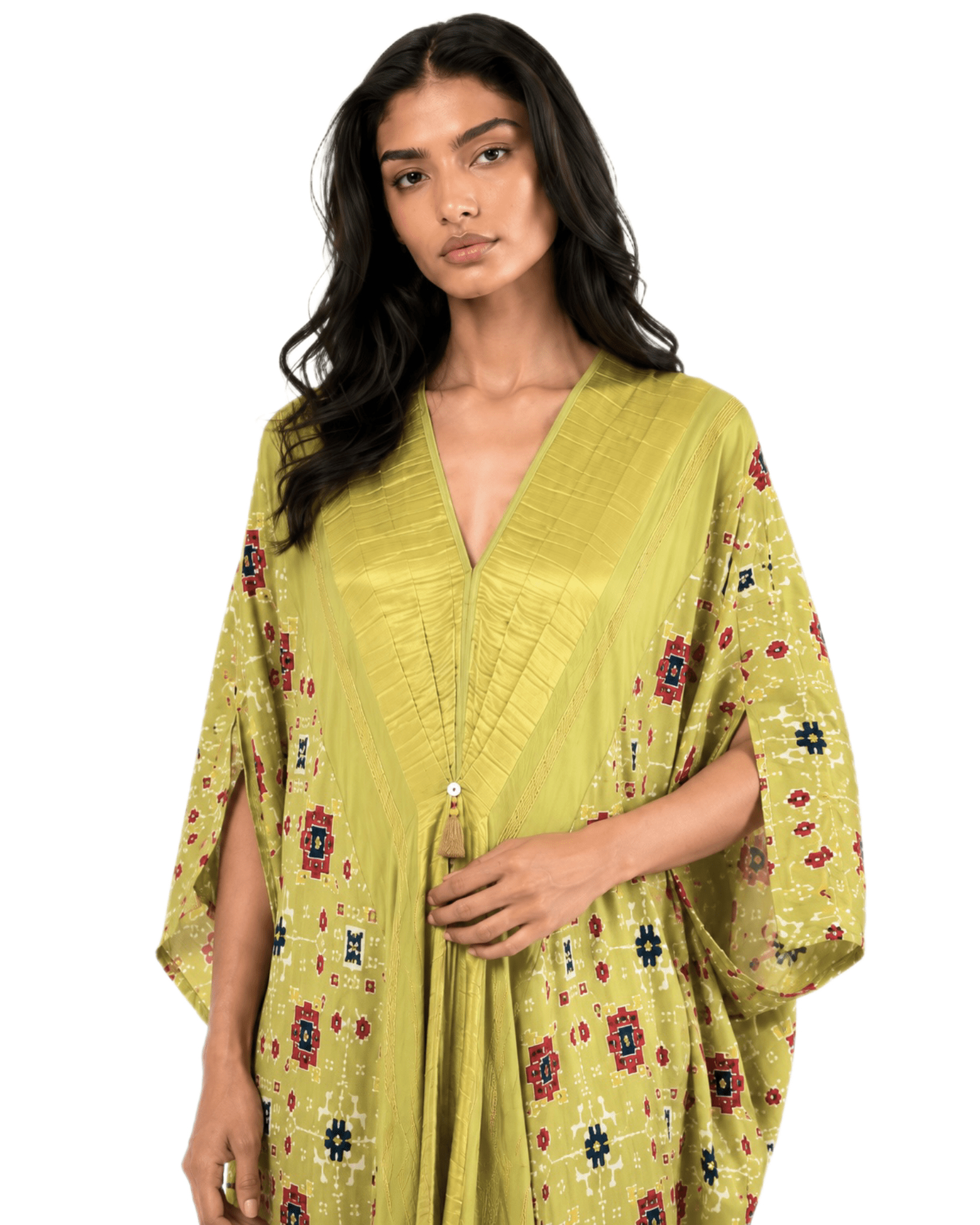Kaftan Patola - Fresh Green /Gold - Mayura Kumar