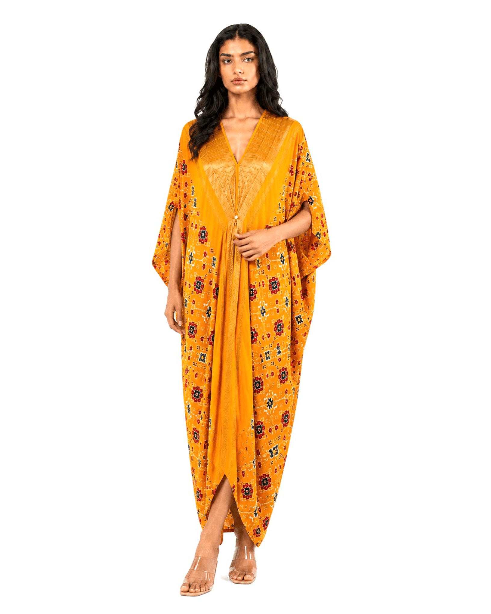 Kaftan Patola - Mustard/Gold - Mayura Kumar