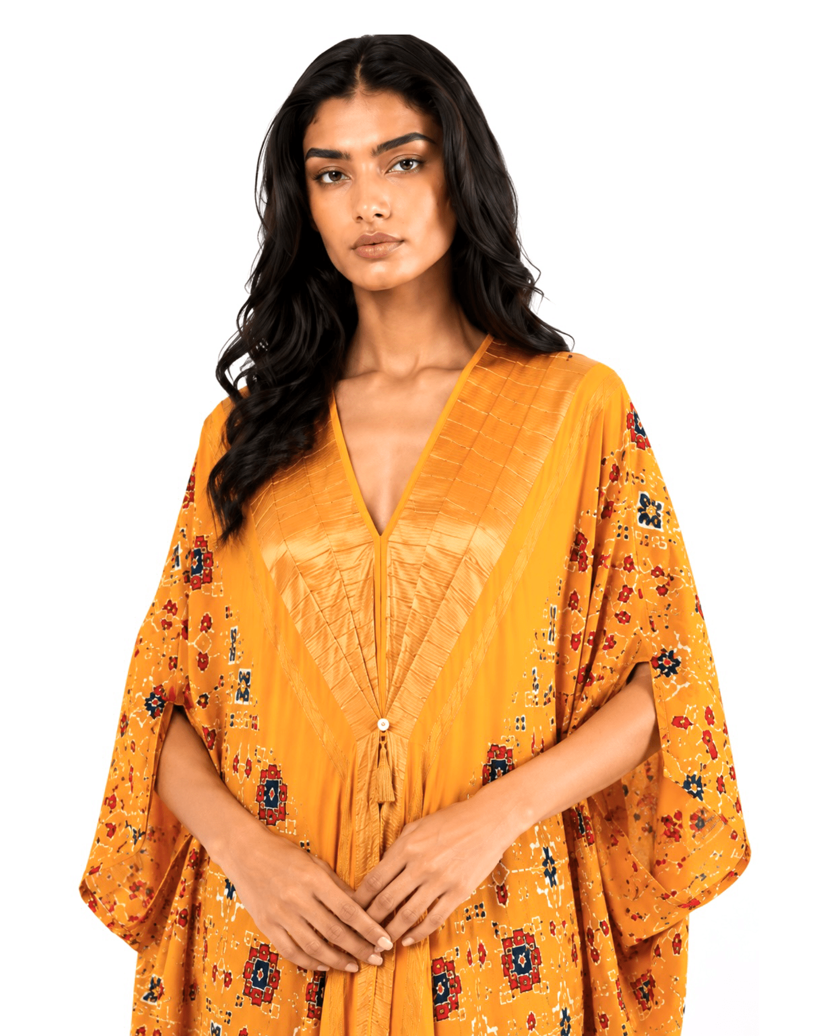 Kaftan Patola - Mustard/Gold - Mayura Kumar