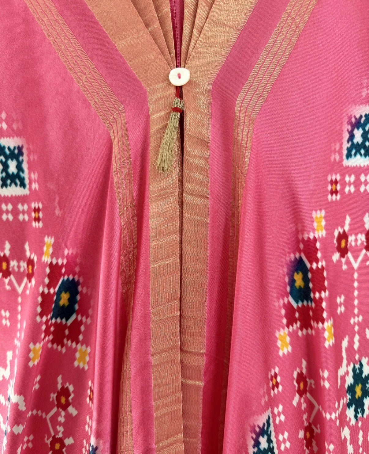 Kaftan Patola - Pink /Gold - Mayura Kumar