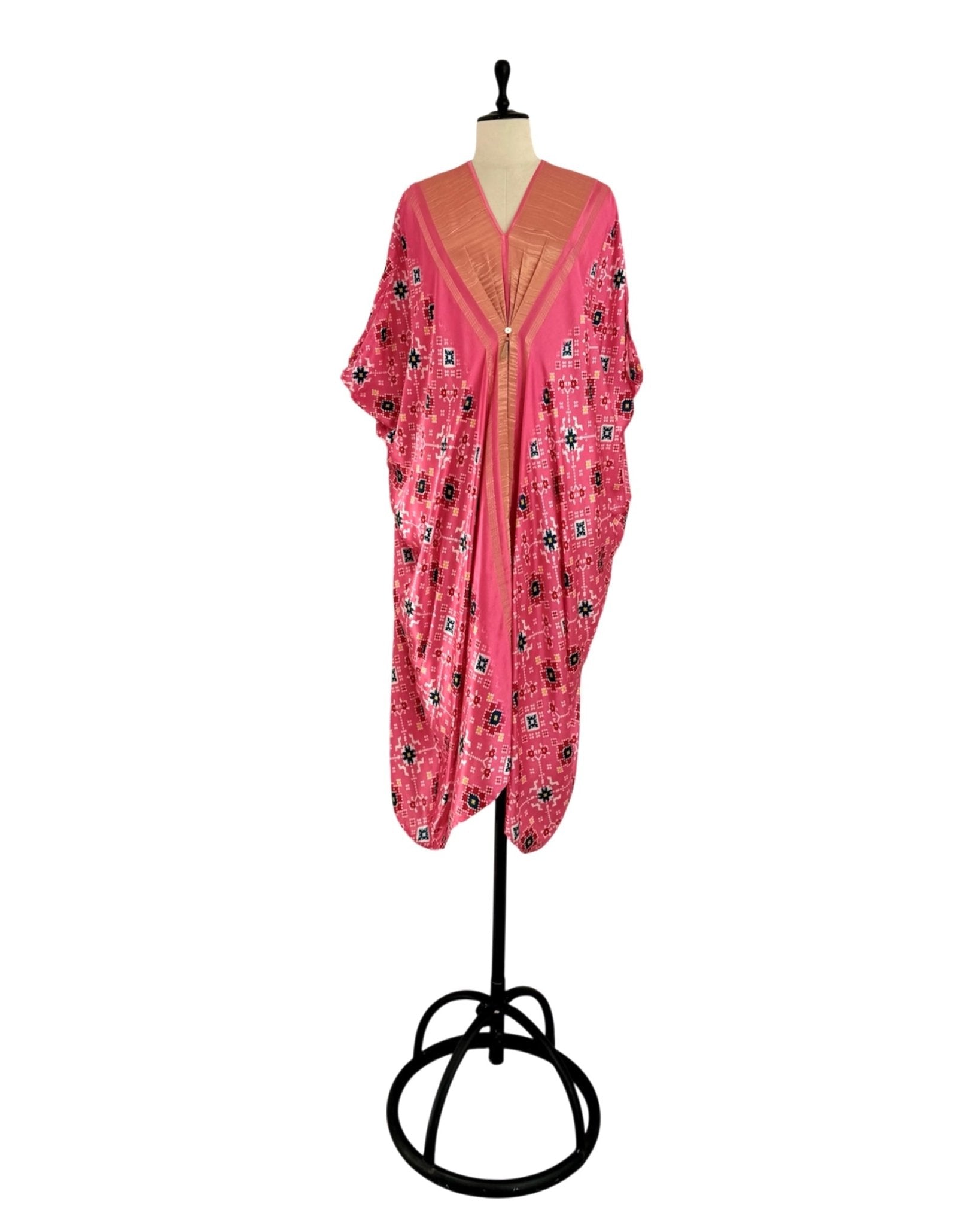 Kaftan Patola - Pink /Gold - Mayura Kumar