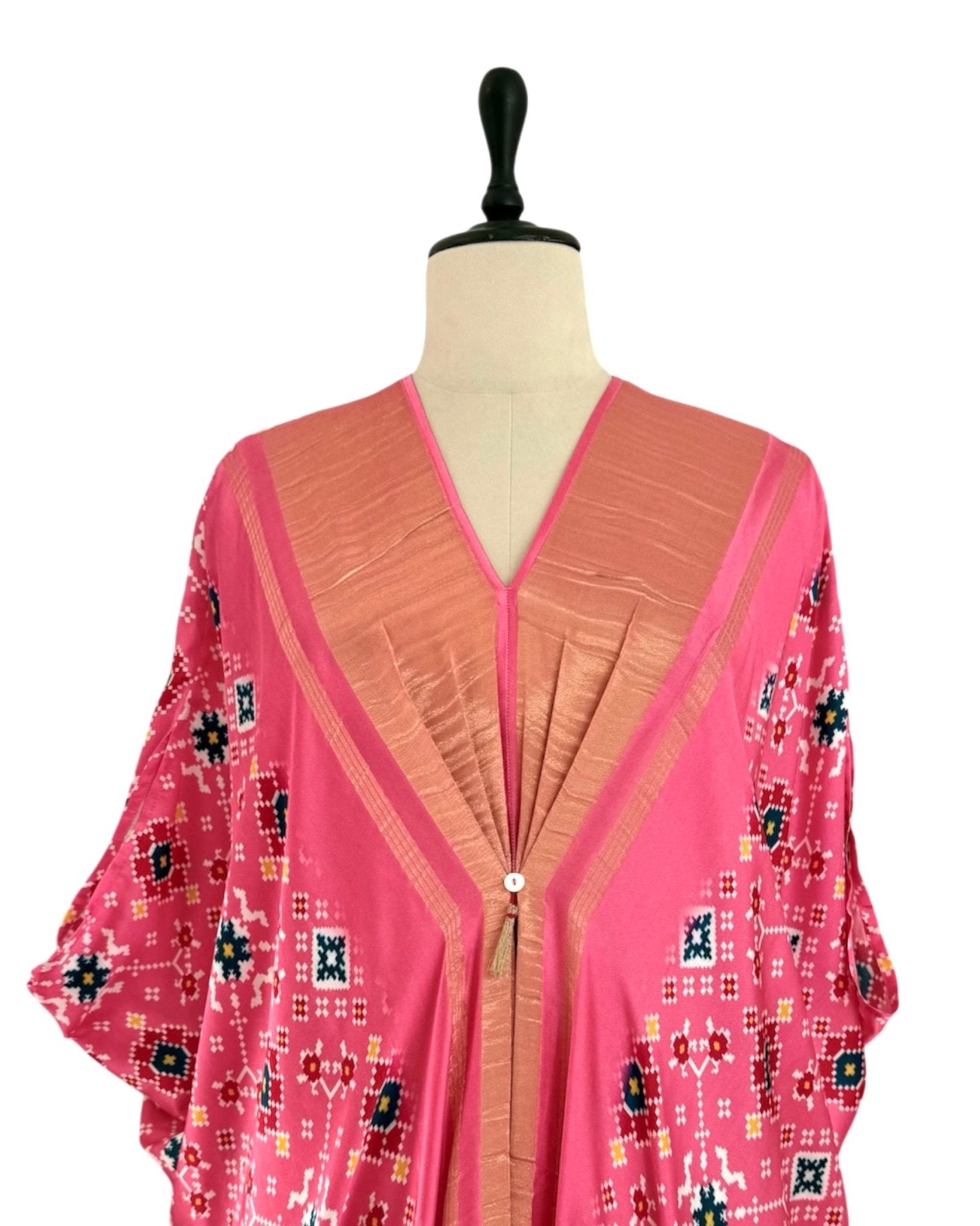 Kaftan Patola - Pink /Gold - Mayura Kumar