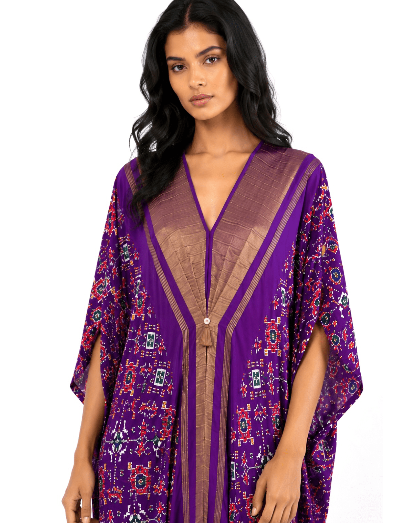 Kaftan Patola - Purple/Gold - Mayura Kumar