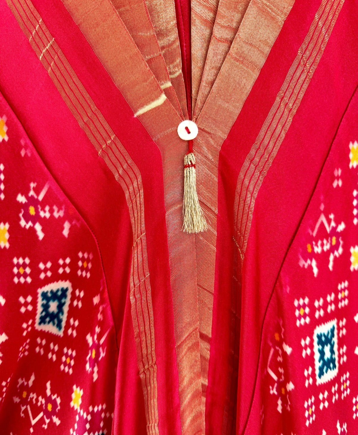 Kaftan Patola - Red/Gold - Mayura Kumar