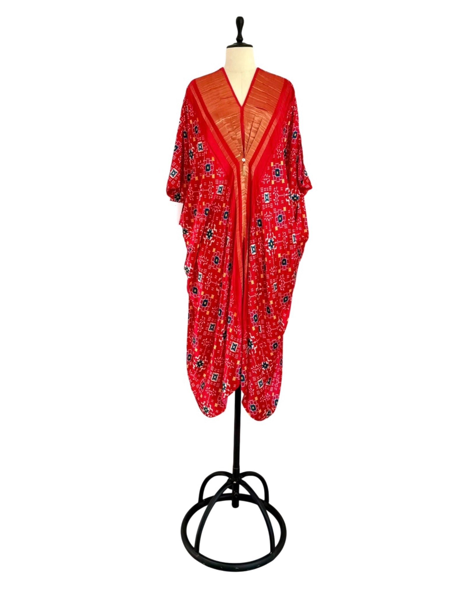 Kaftan Patola - Red/Gold - Mayura Kumar