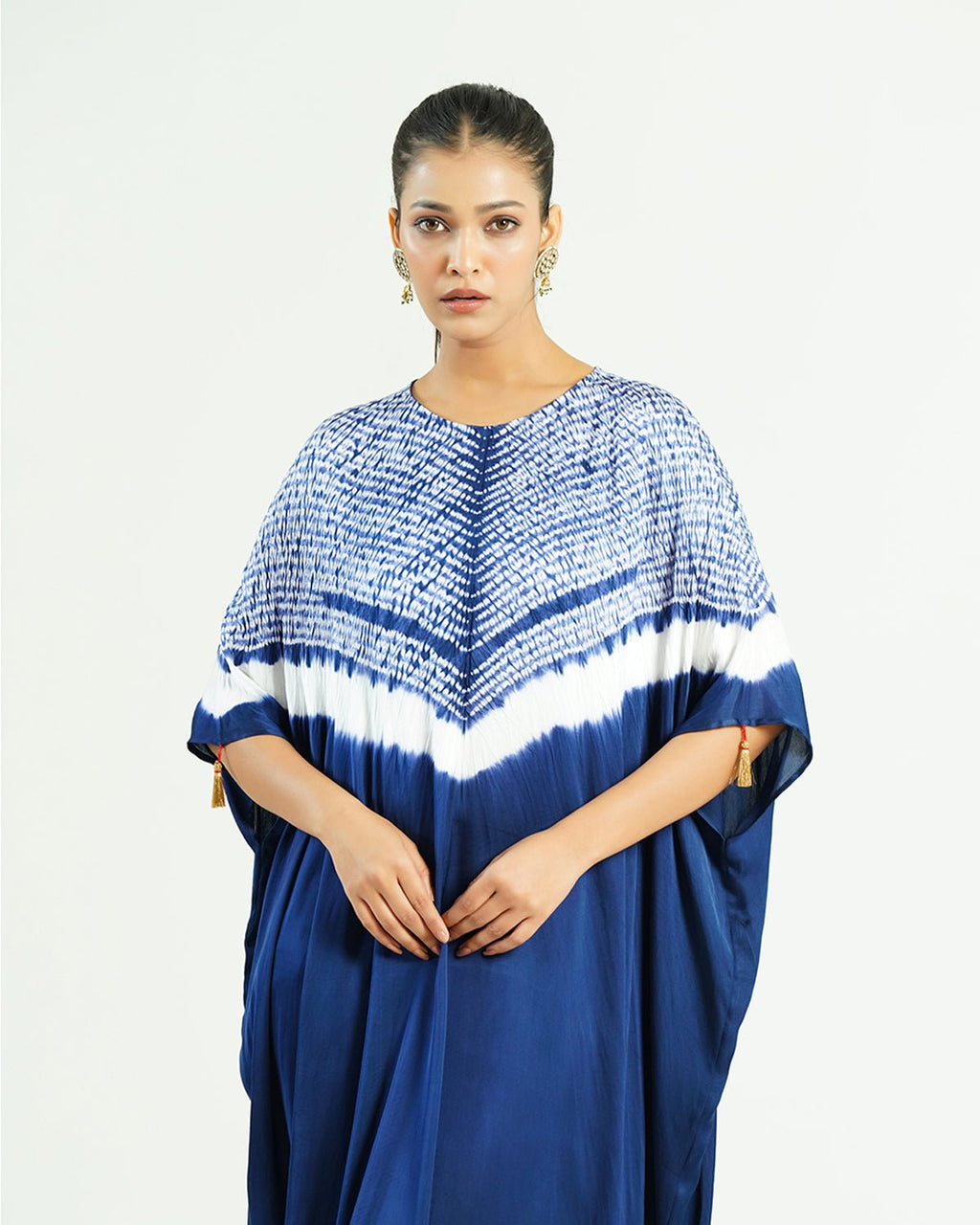Kaftan Shibori - Blue Indigo /Ivory - Mayura Kumar