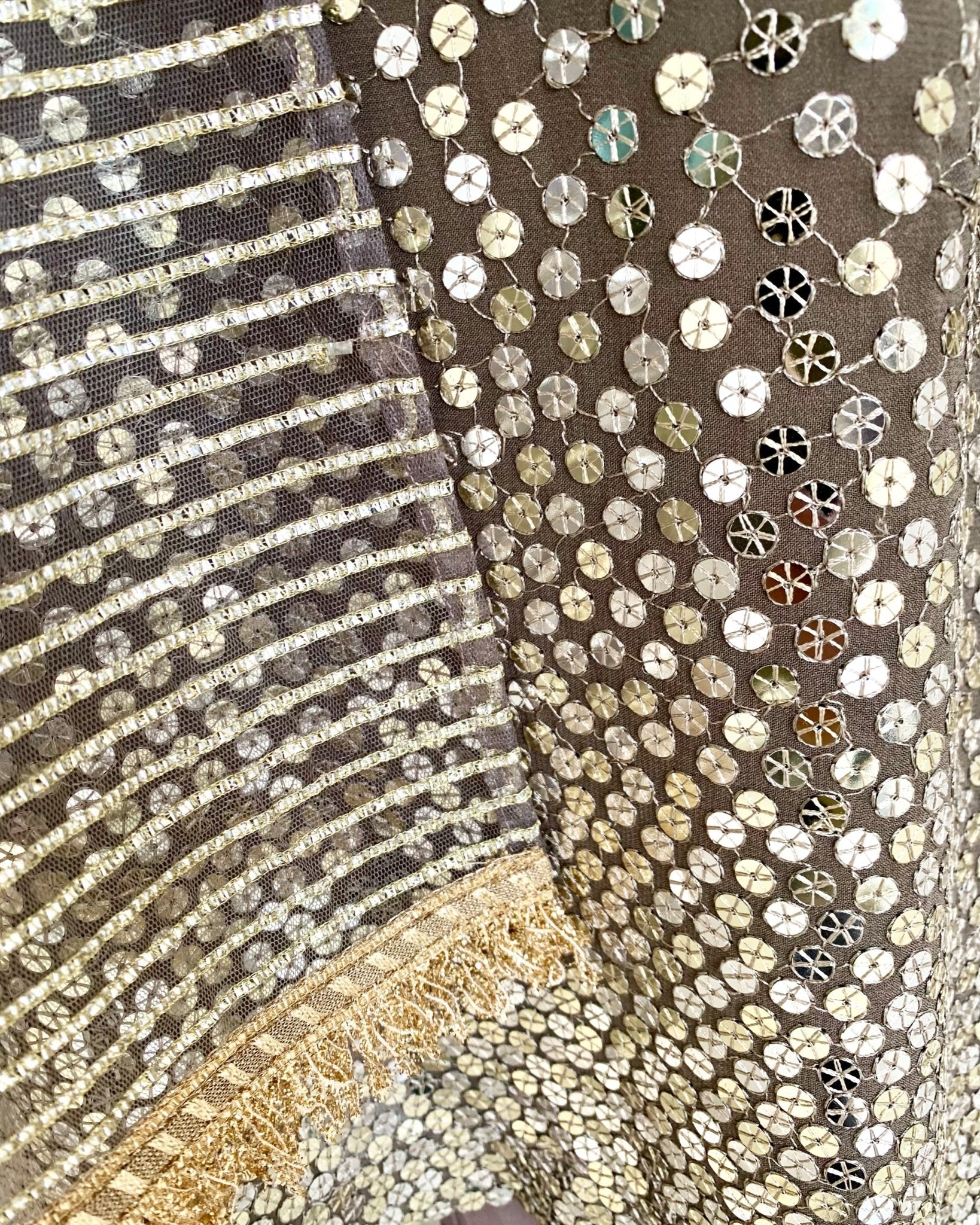 Kurta Set - Dark Taupe / Gold / Silver - Mayura Kumar