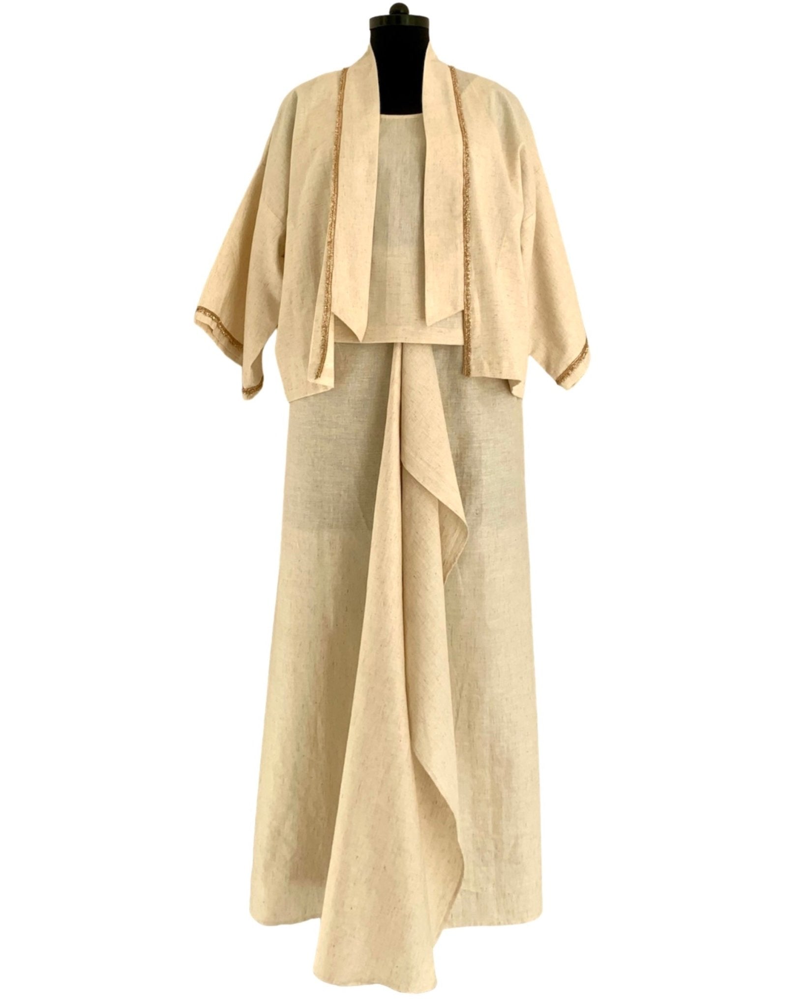 Kurta Set Khadi - Ivory / Gold - Mayura Kumar