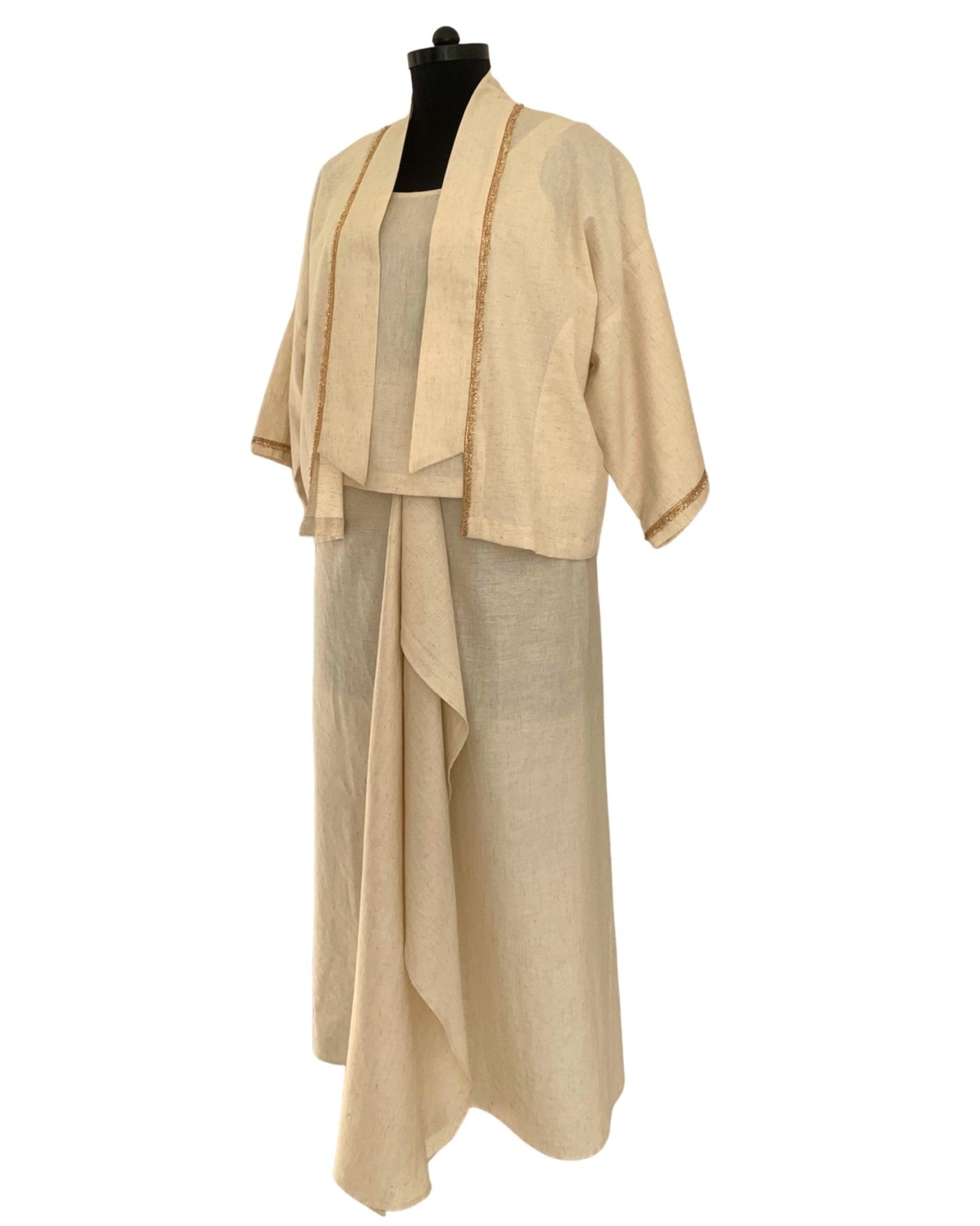 Kurta Set Khadi - Ivory / Gold - Mayura Kumar