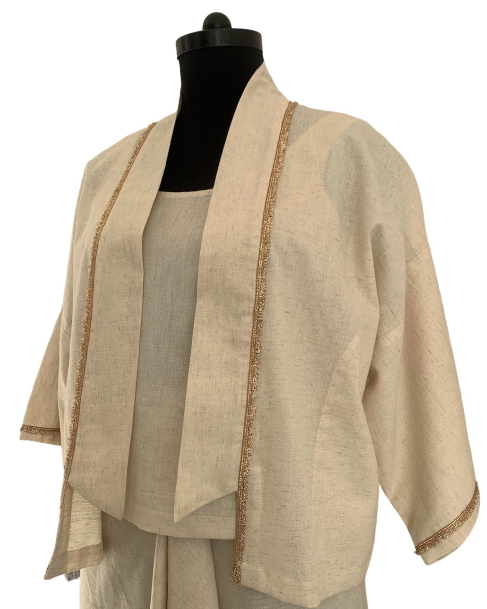Kurta Set Khadi - Ivory / Gold - Mayura Kumar