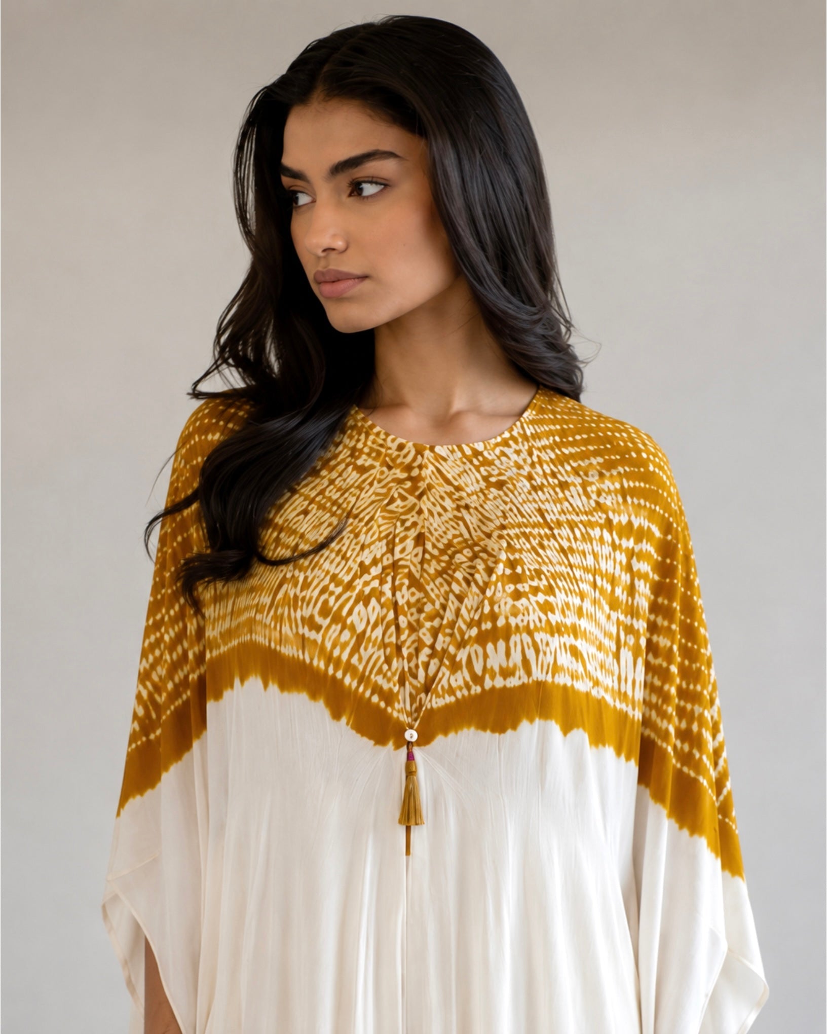 Kurta Set Shibori - Ivory/ Mustard - Mayura Kumar