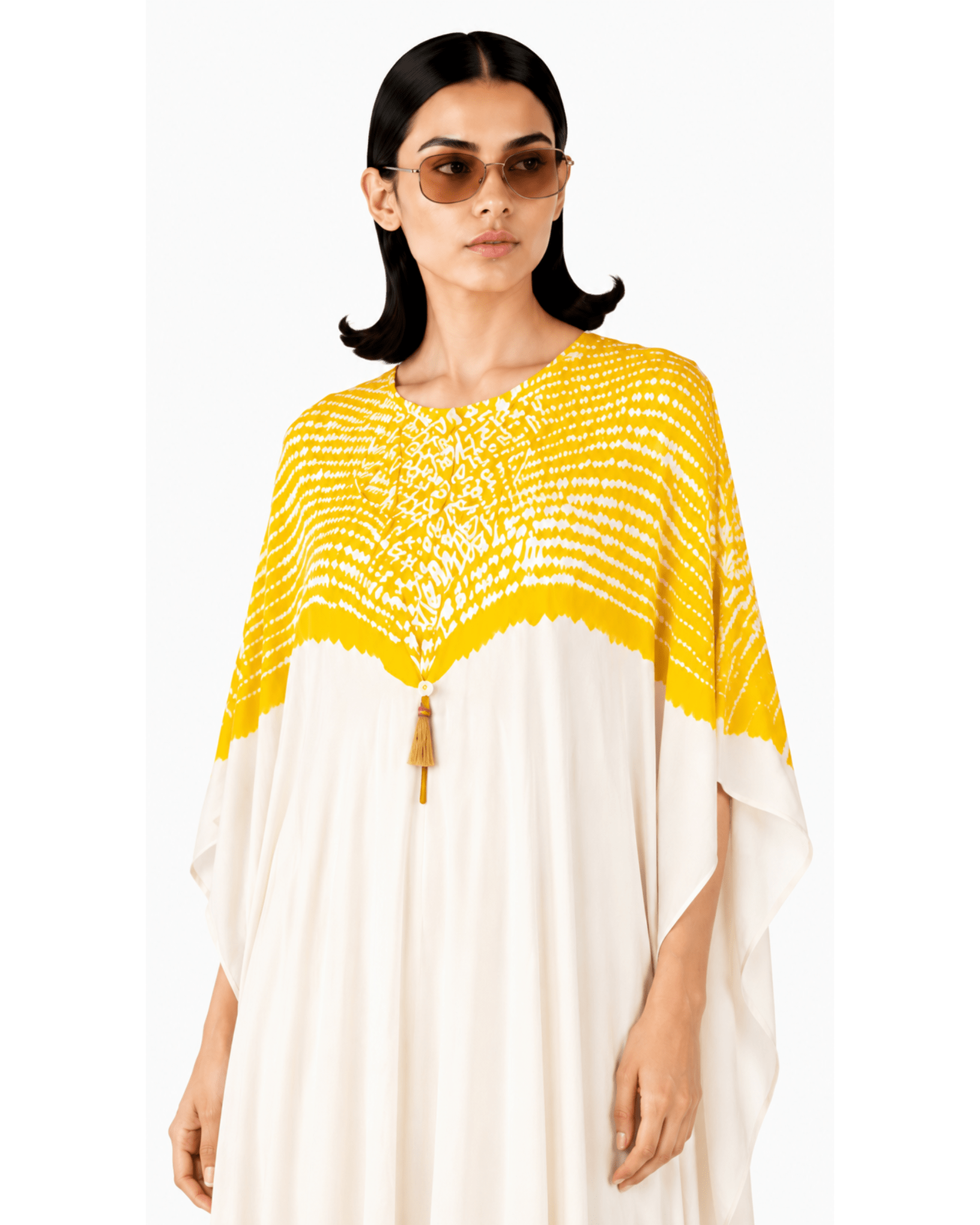 Kurta Set Shibori - Ivory/ Yellow - Mayura Kumar