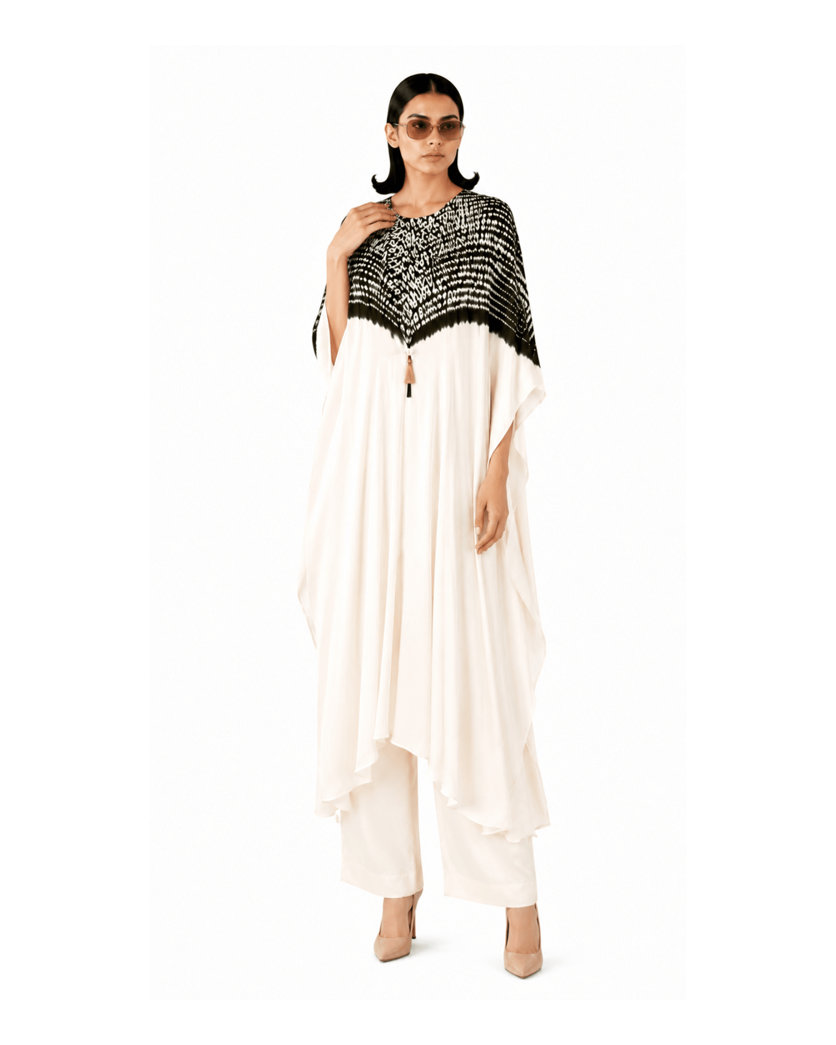 Kurta Set Shibori - Ivory/Black - Mayura Kumar