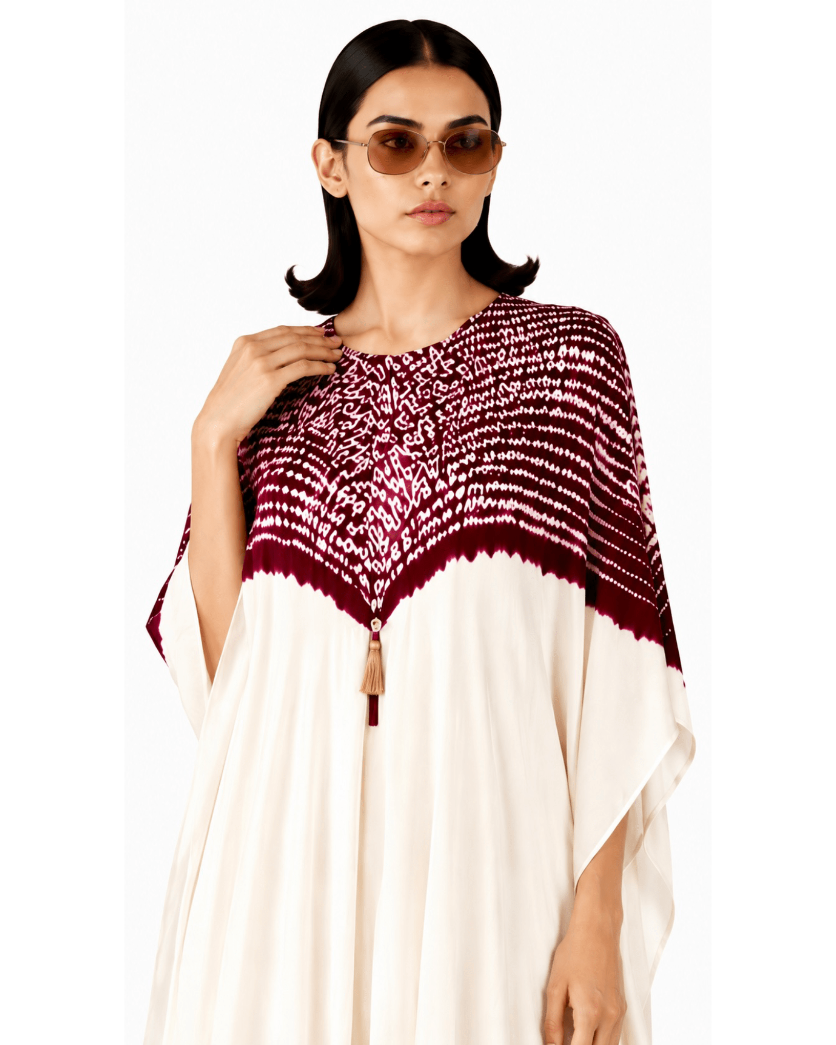 Kurta Set Shibori - Ivory/Phalsa Purple - Mayura Kumar