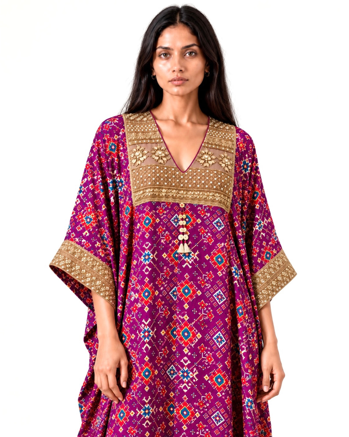 Kurta Set Patola - Purple / Multicolour / Gold