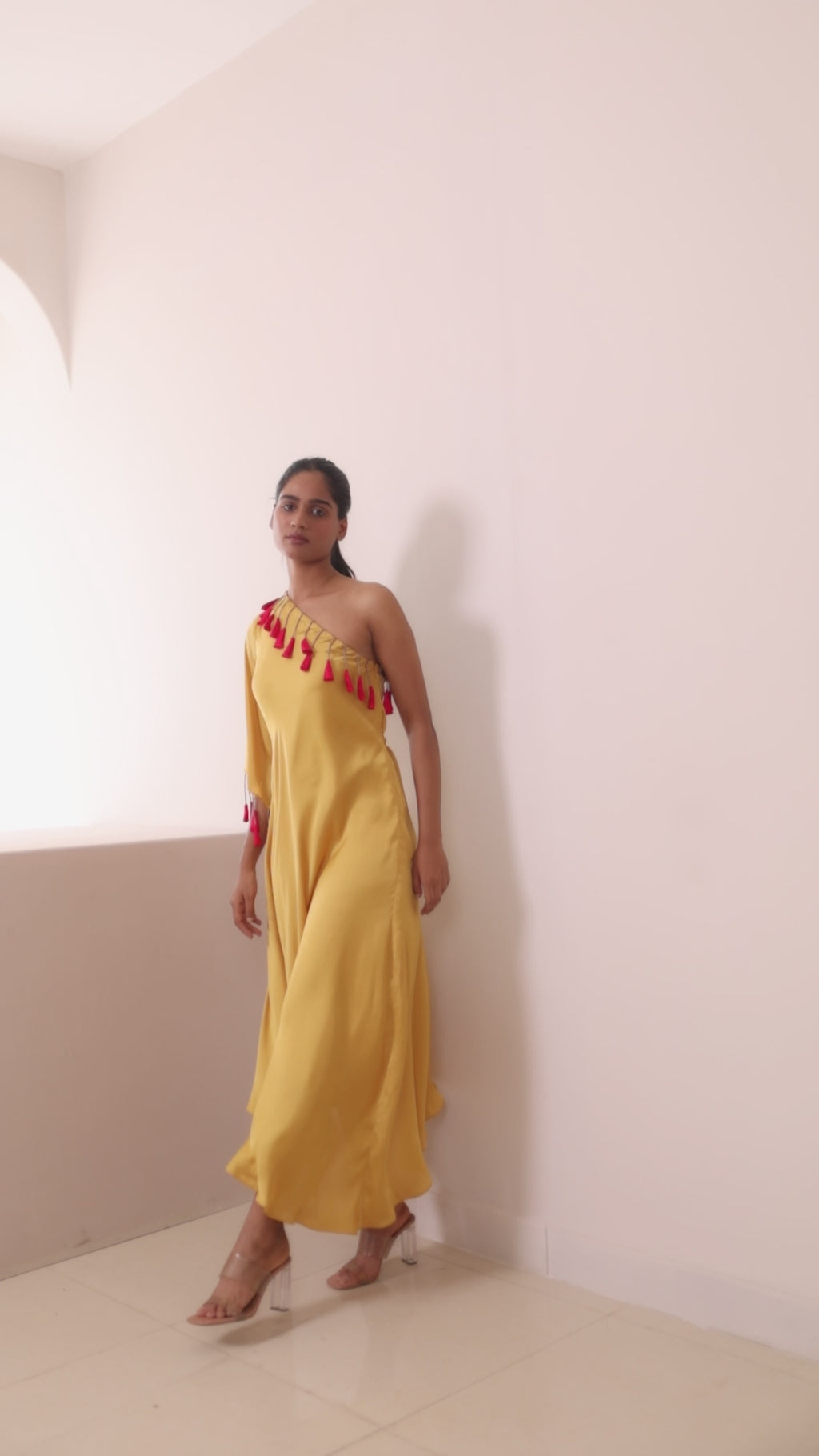 Dress Origami - Mustard Yellow