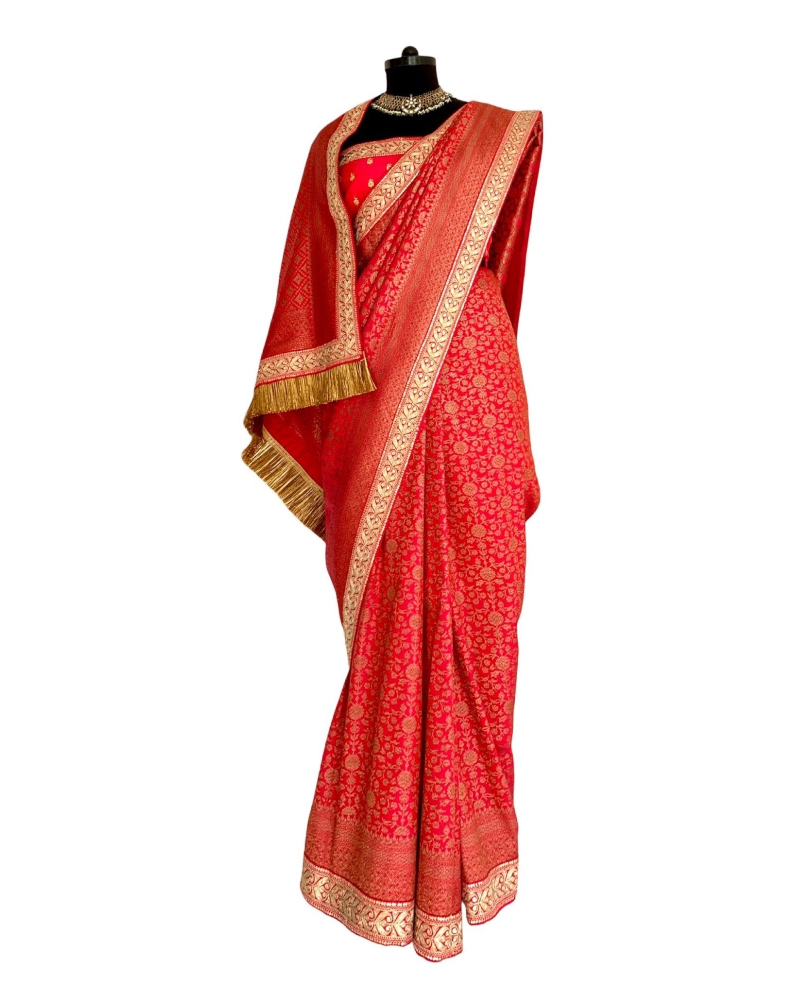 Saree Banarasi - Gulabi / Gold - Mayura Kumar