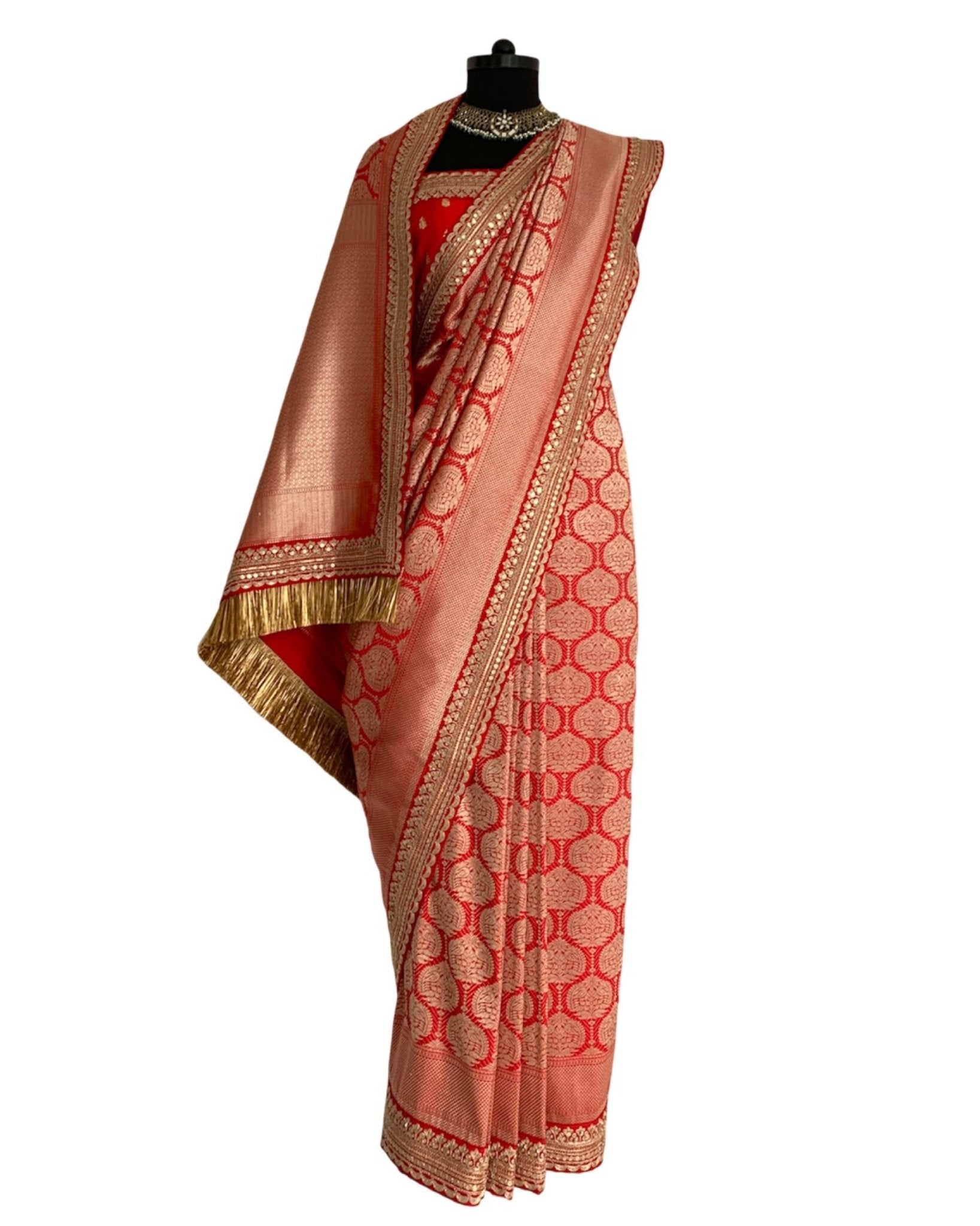 Saree Banarasi - Red / Gold - Mayura Kumar