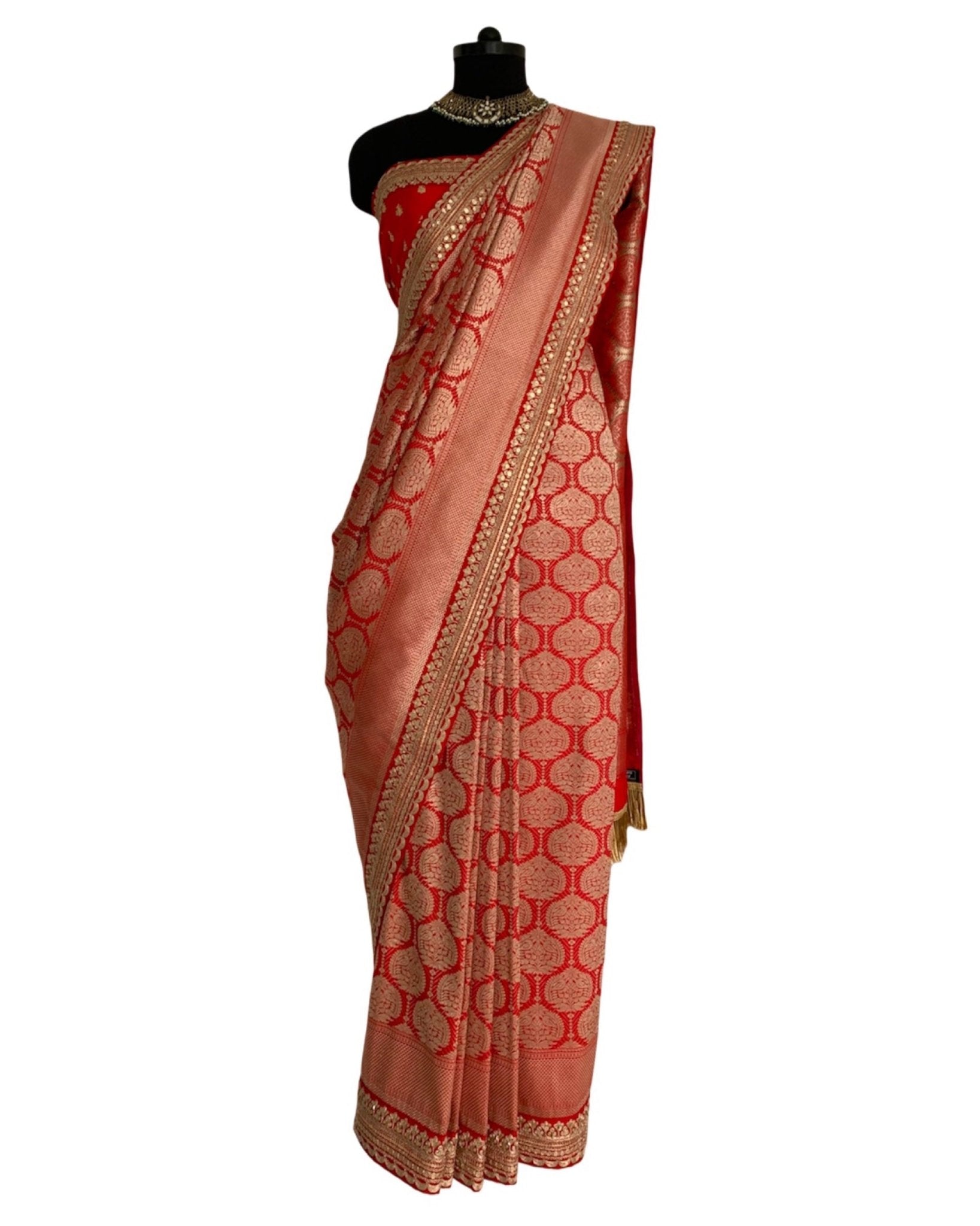 Saree Banarasi - Red / Gold - Mayura Kumar