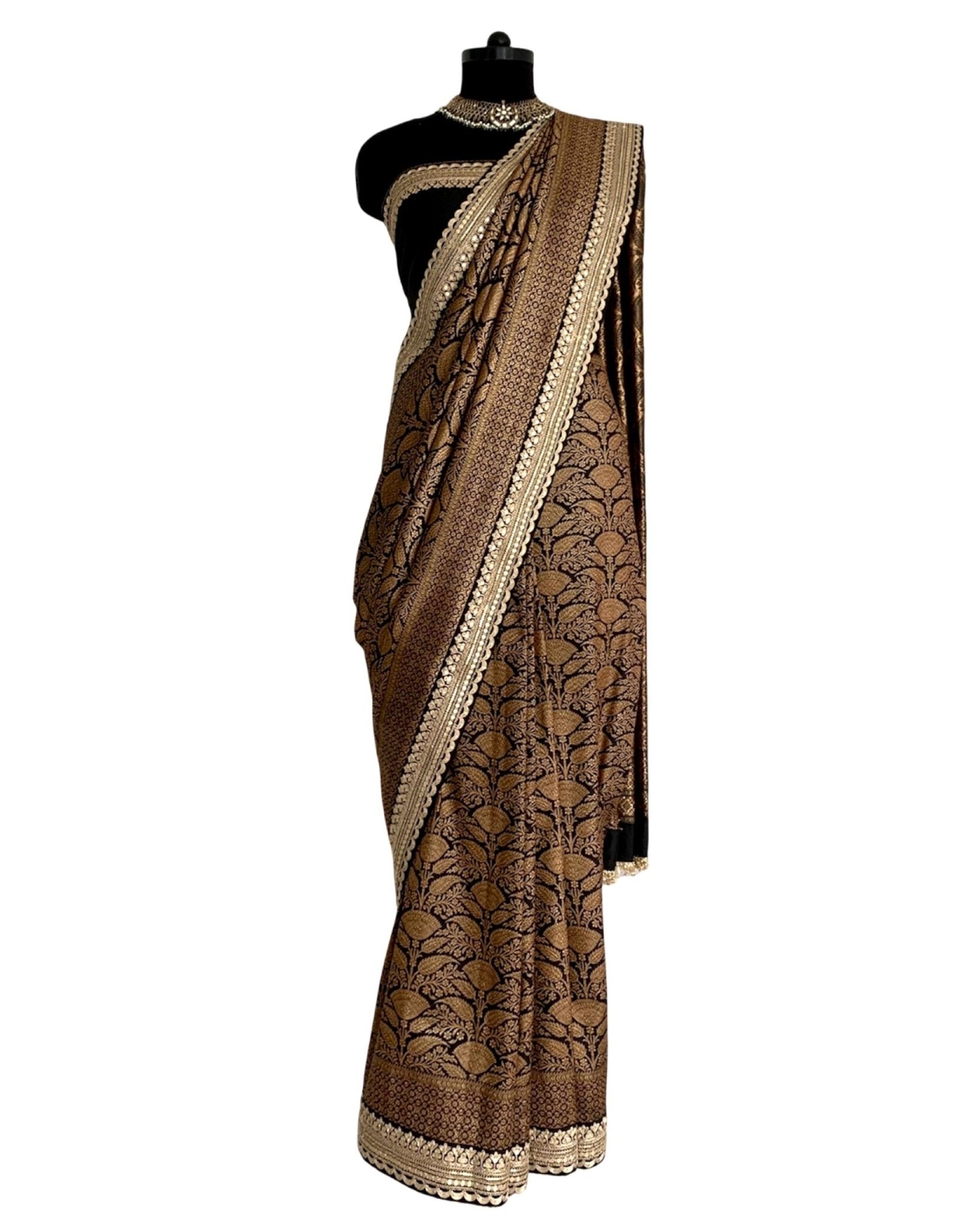 Saree Banarasi - Royal Black / Gold - Mayura Kumar