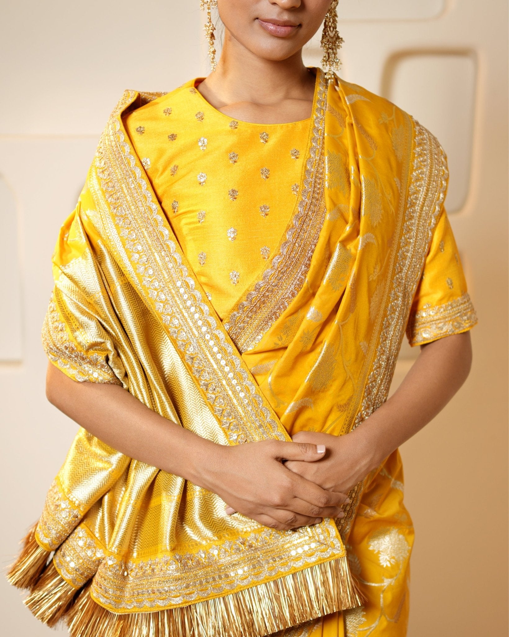 Saree Banarasi - Yellow / Gold - Mayura Kumar
