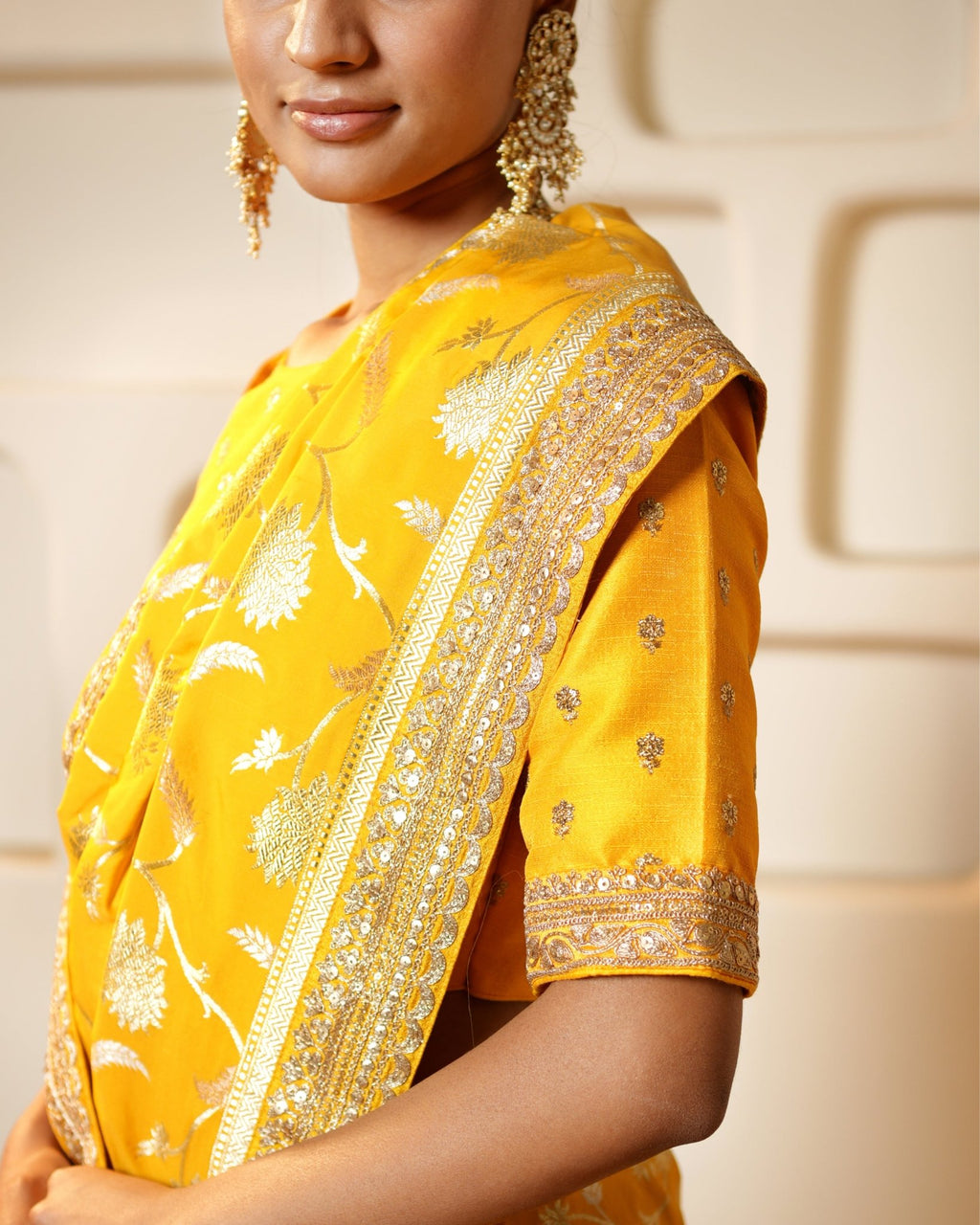 Saree Banarasi - Yellow / Gold - Mayura Kumar