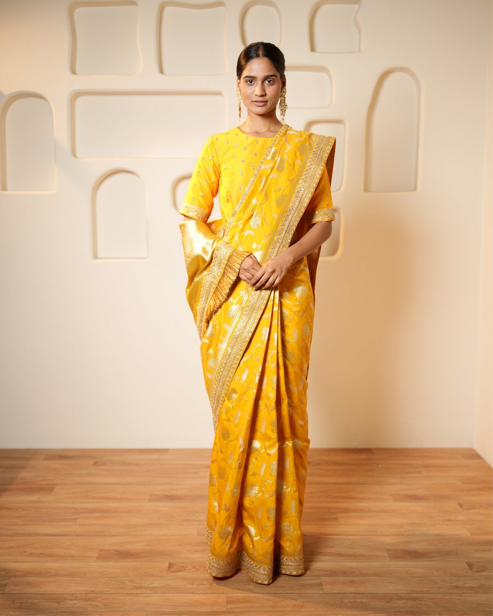 Saree Banarasi - Yellow / Gold - Mayura Kumar