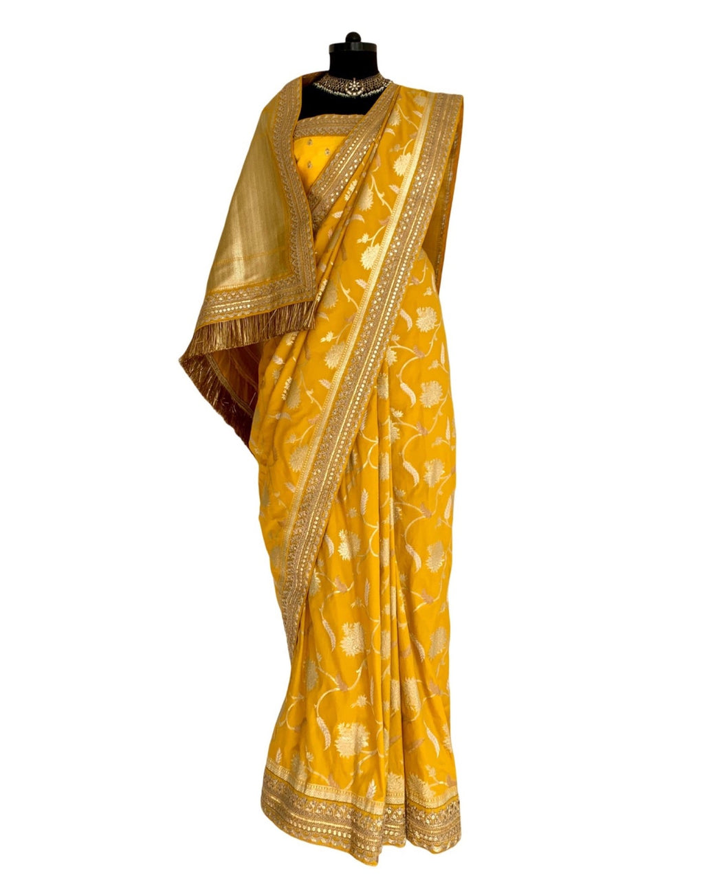 Saree Banarasi - Yellow / Gold - Mayura Kumar