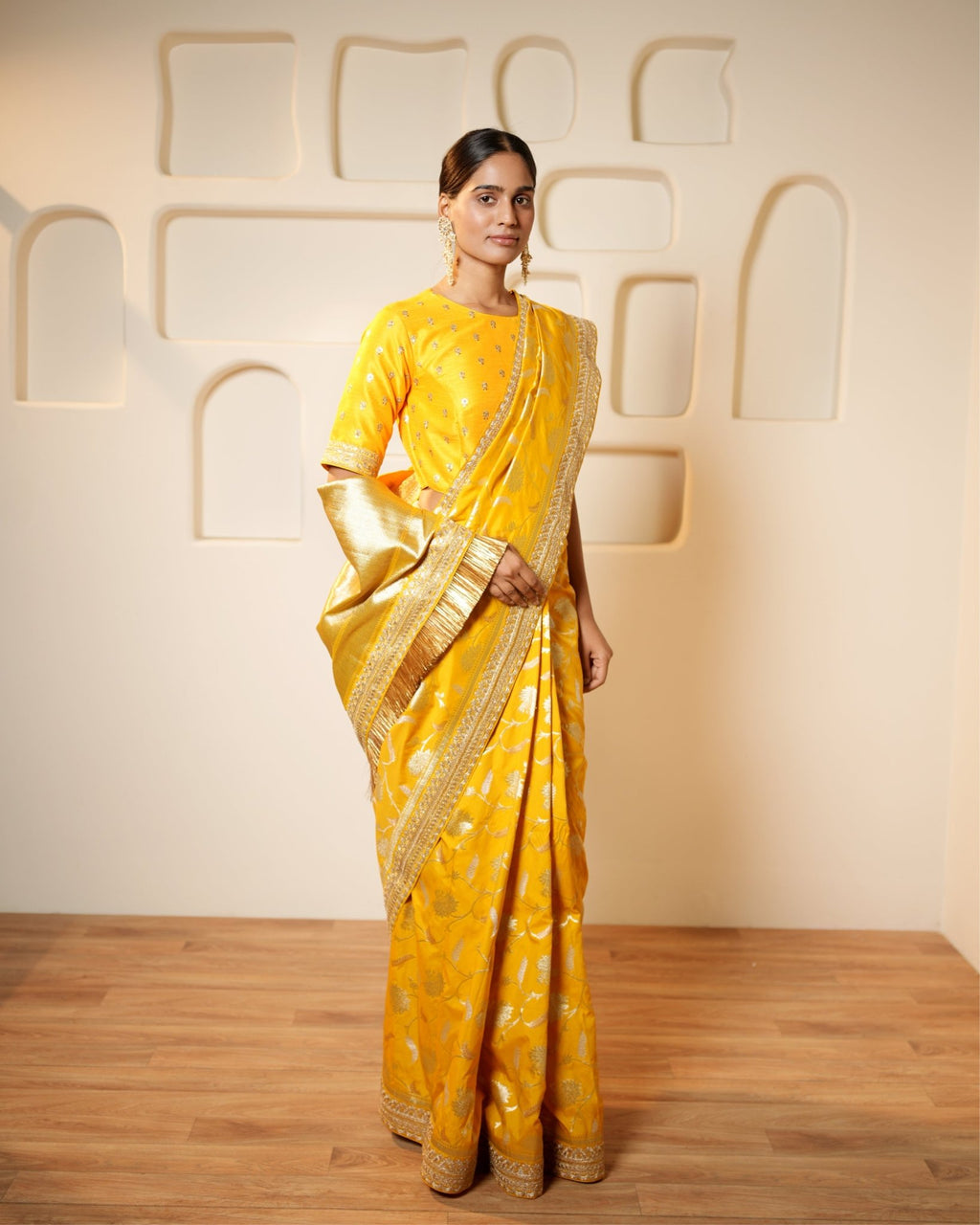 Saree Banarasi - Yellow / Gold - Mayura Kumar