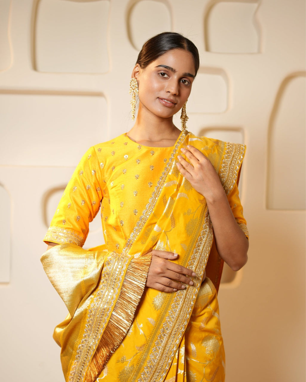 Saree Banarasi - Yellow / Gold - Mayura Kumar