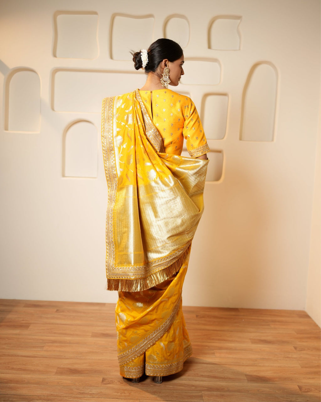 Saree Banarasi - Yellow / Gold - Mayura Kumar