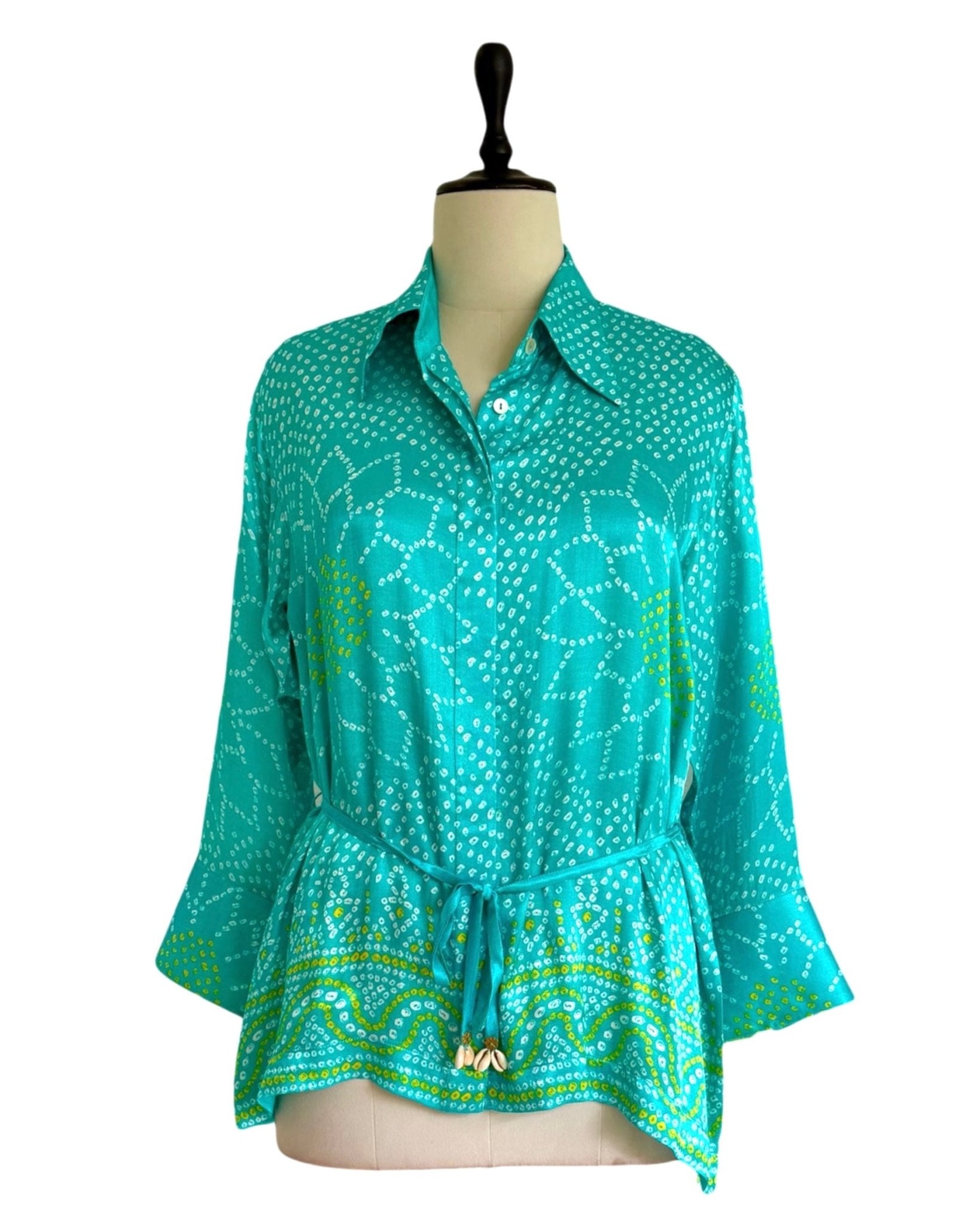 Shirt Bandhej - Aquamaine - Mayura Kumar