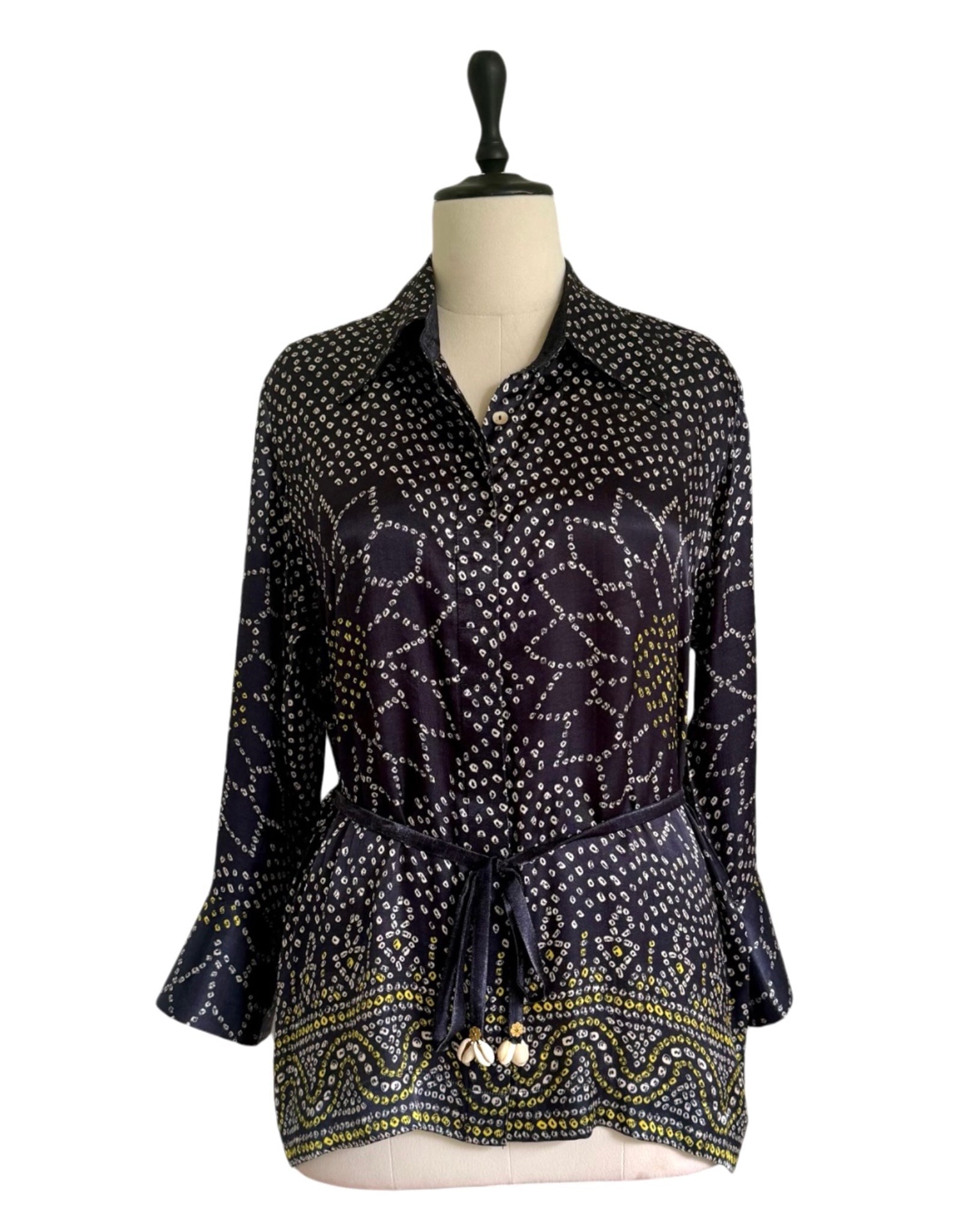 Shirt Bandhej - Black - Mayura Kumar