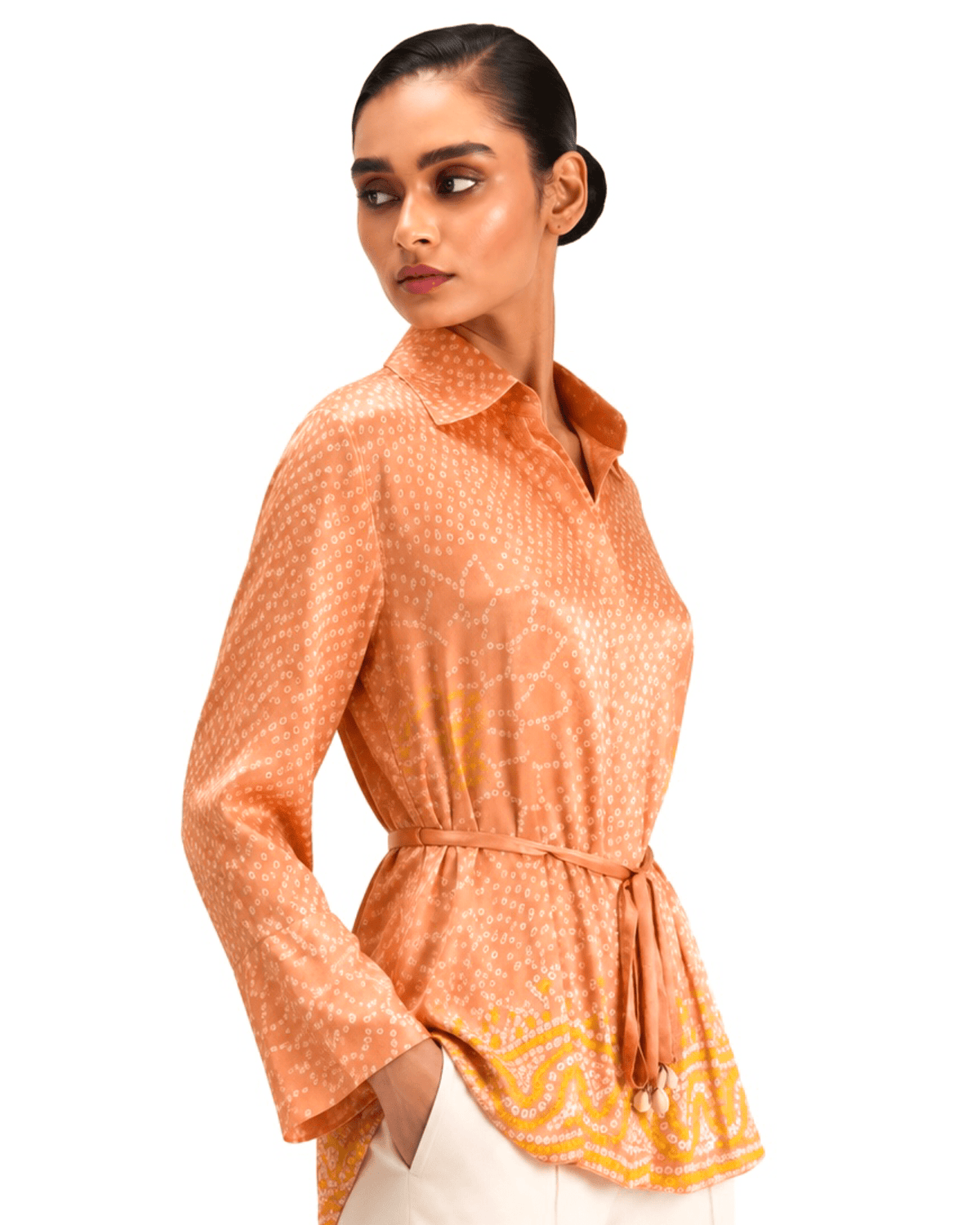 Shirt Bandhej - Blush Pink - Mayura Kumar
