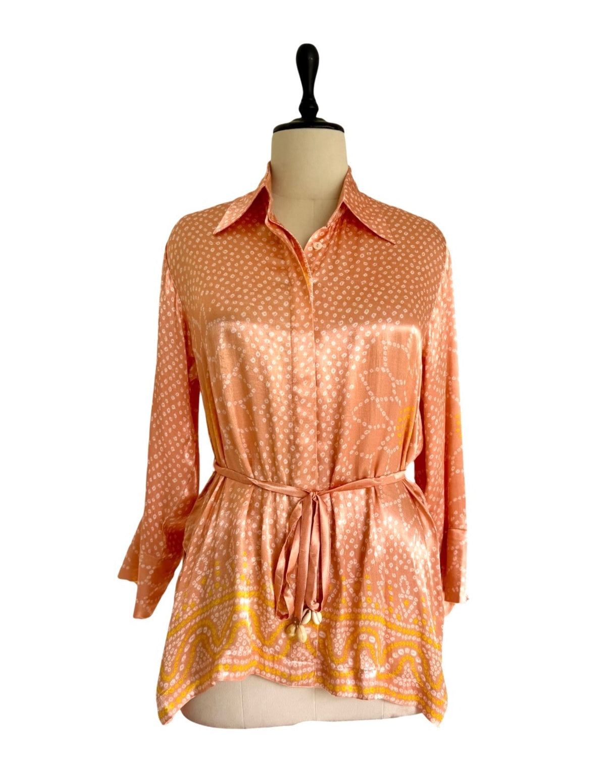 Shirt Bandhej - Blush Pink - Mayura Kumar