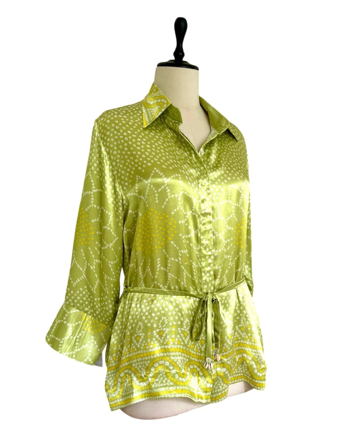 Shirt Bandhej - Fresh Green - Mayura Kumar